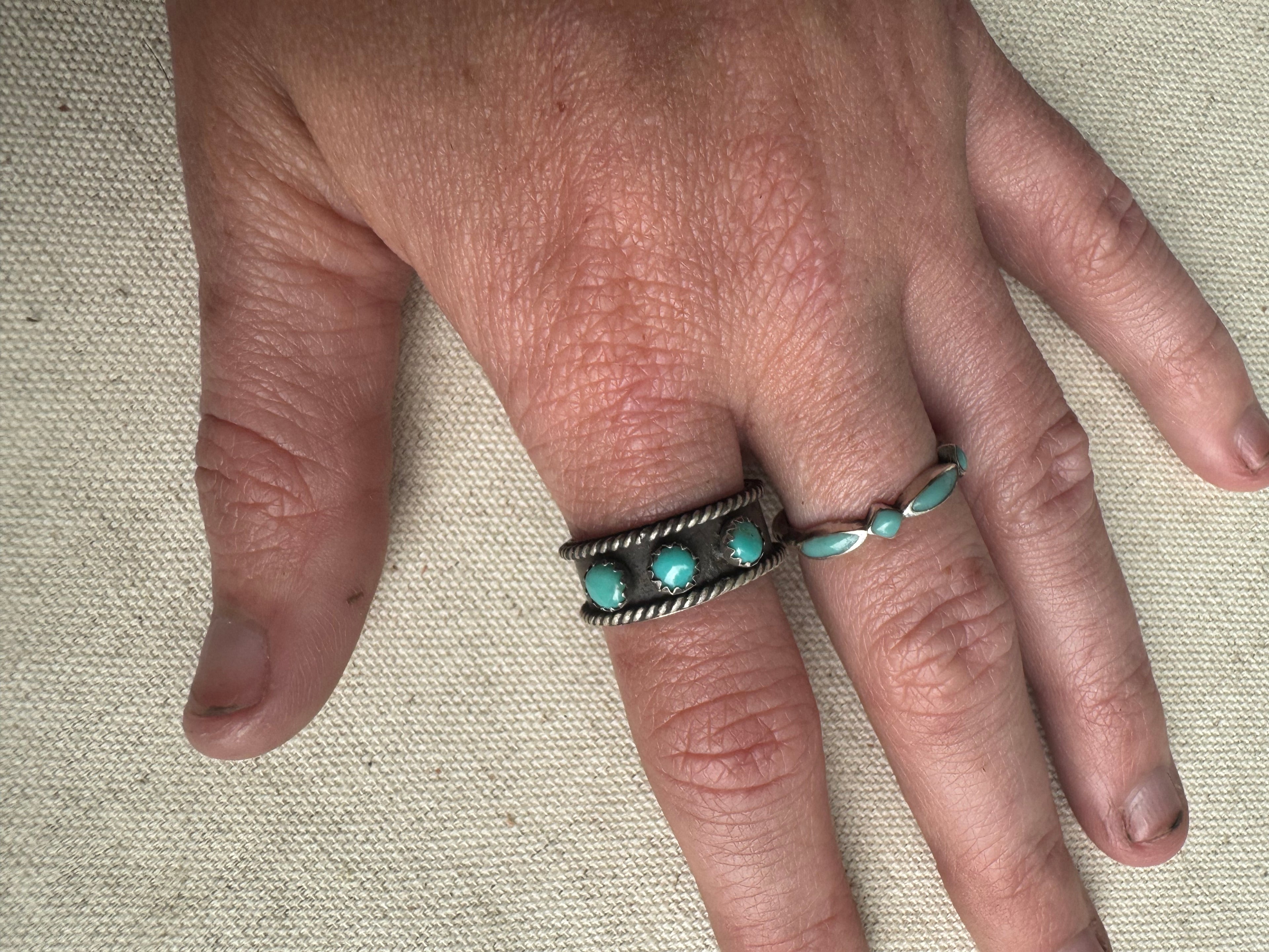 3 stones Kingman stacker ring