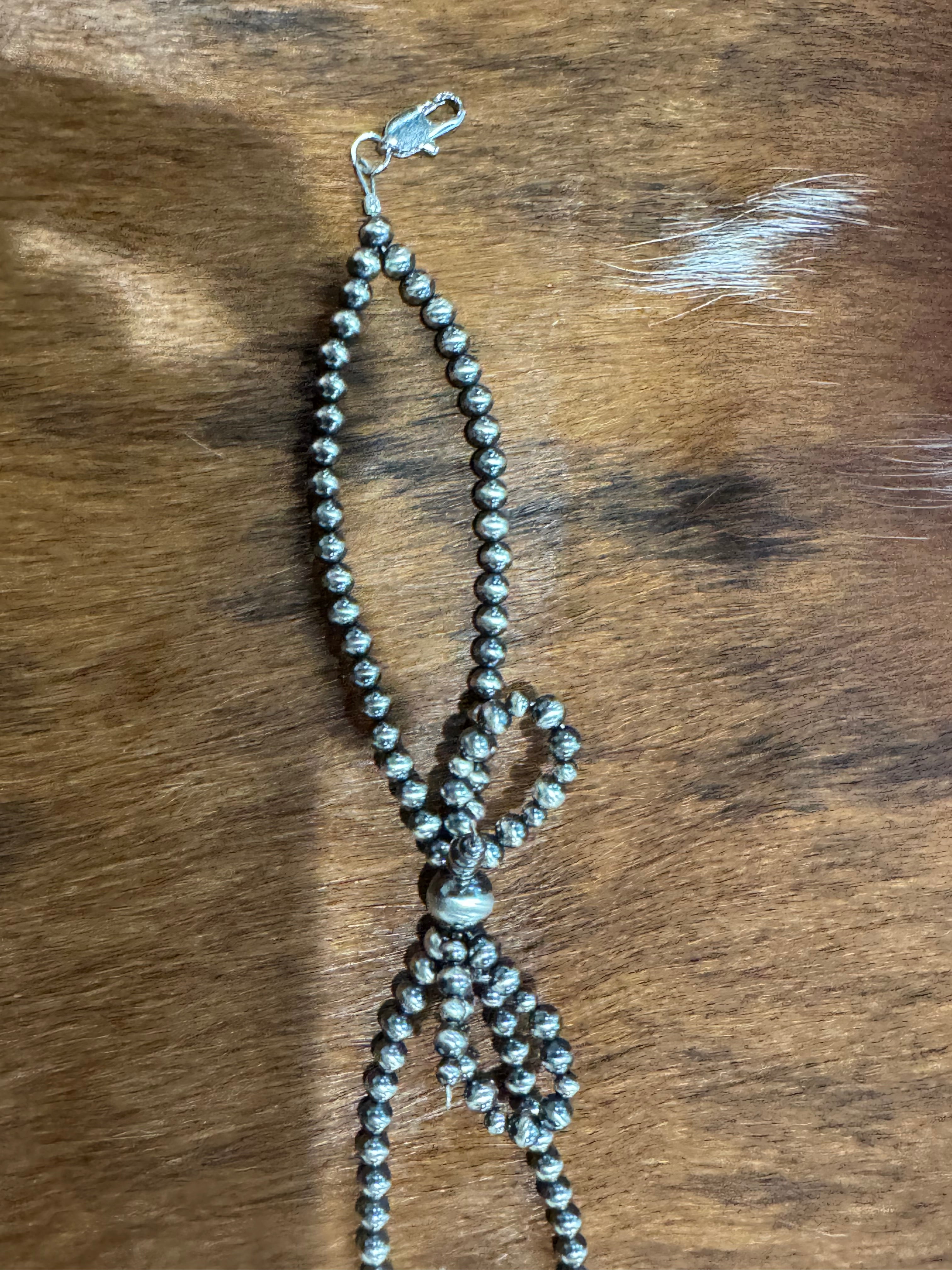 Sterling silver bow bracelet