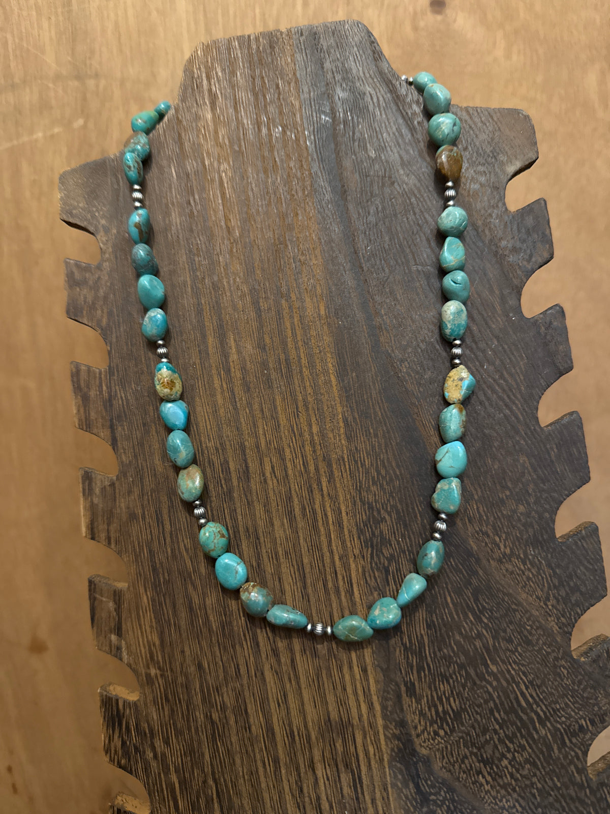 Large turquoise nugget necklace