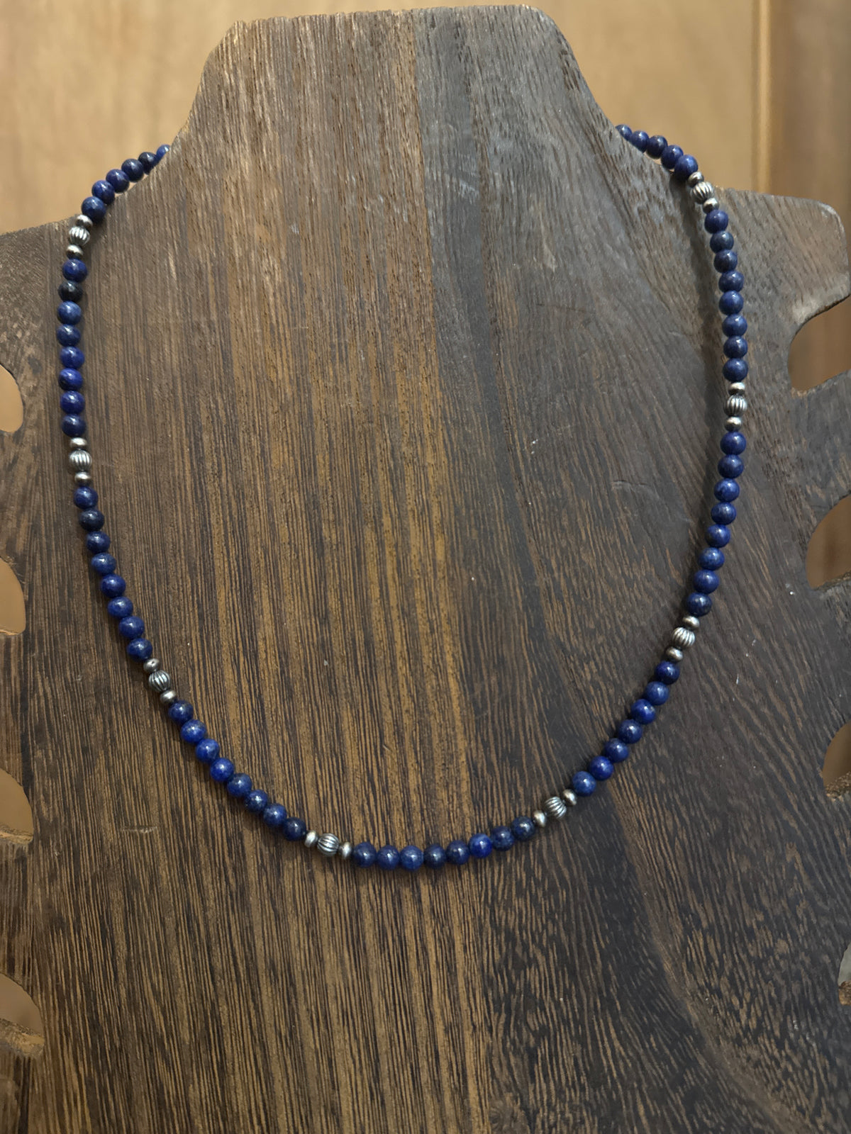 Blue lapis and Sterling silver necklace