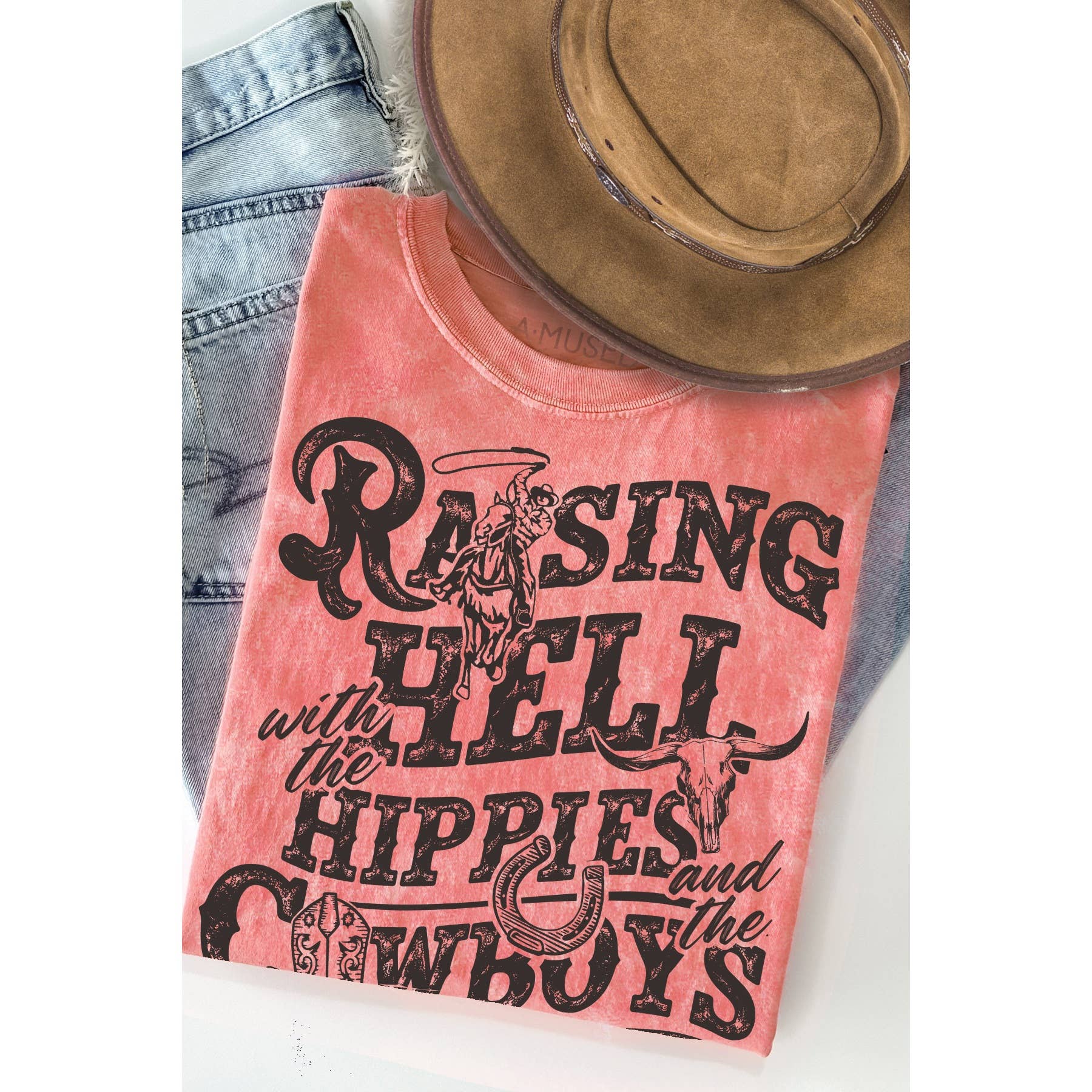 Cowboy Mineral Wash T Shirt