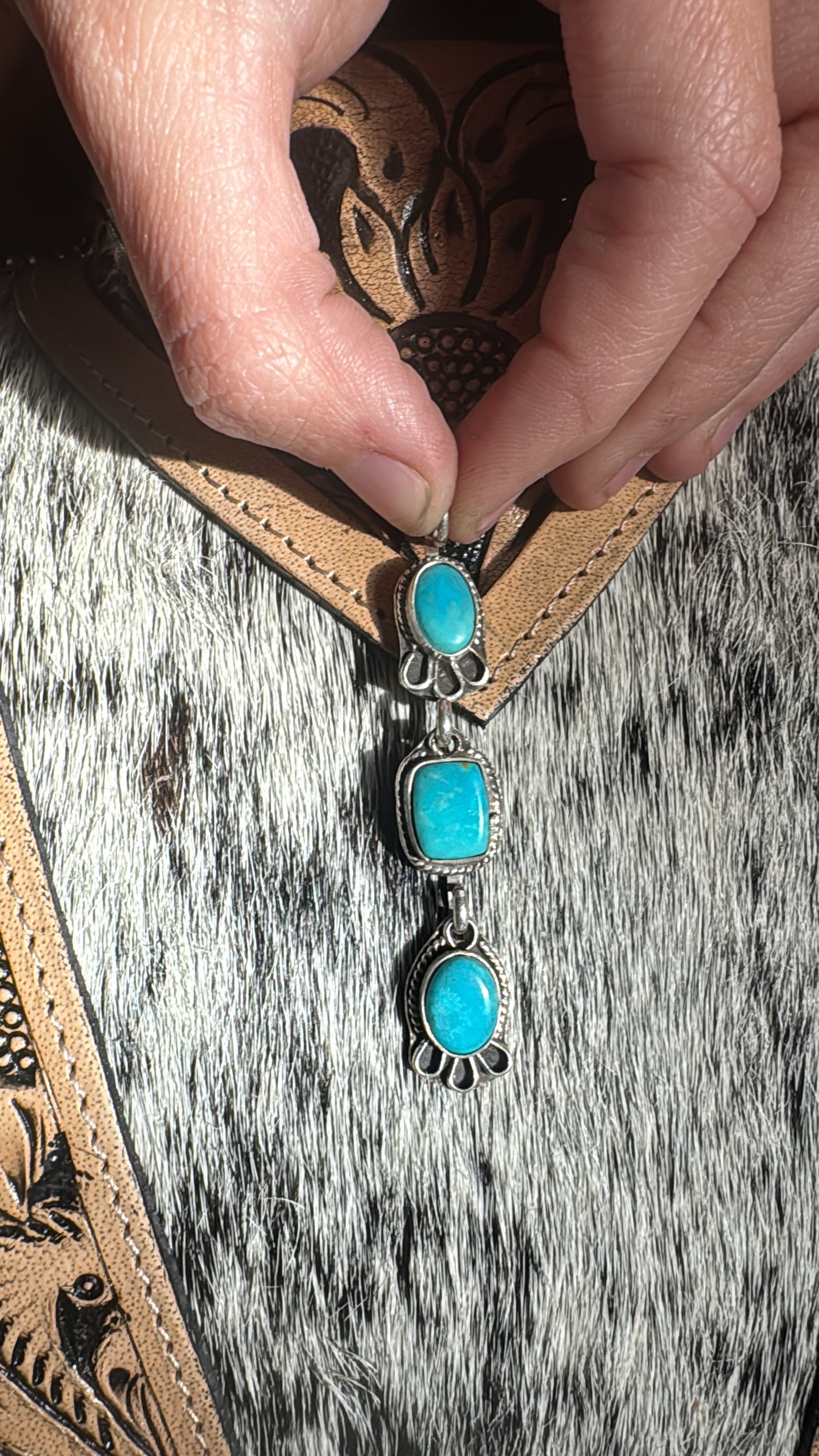 Bandit, mine turquoise pendant