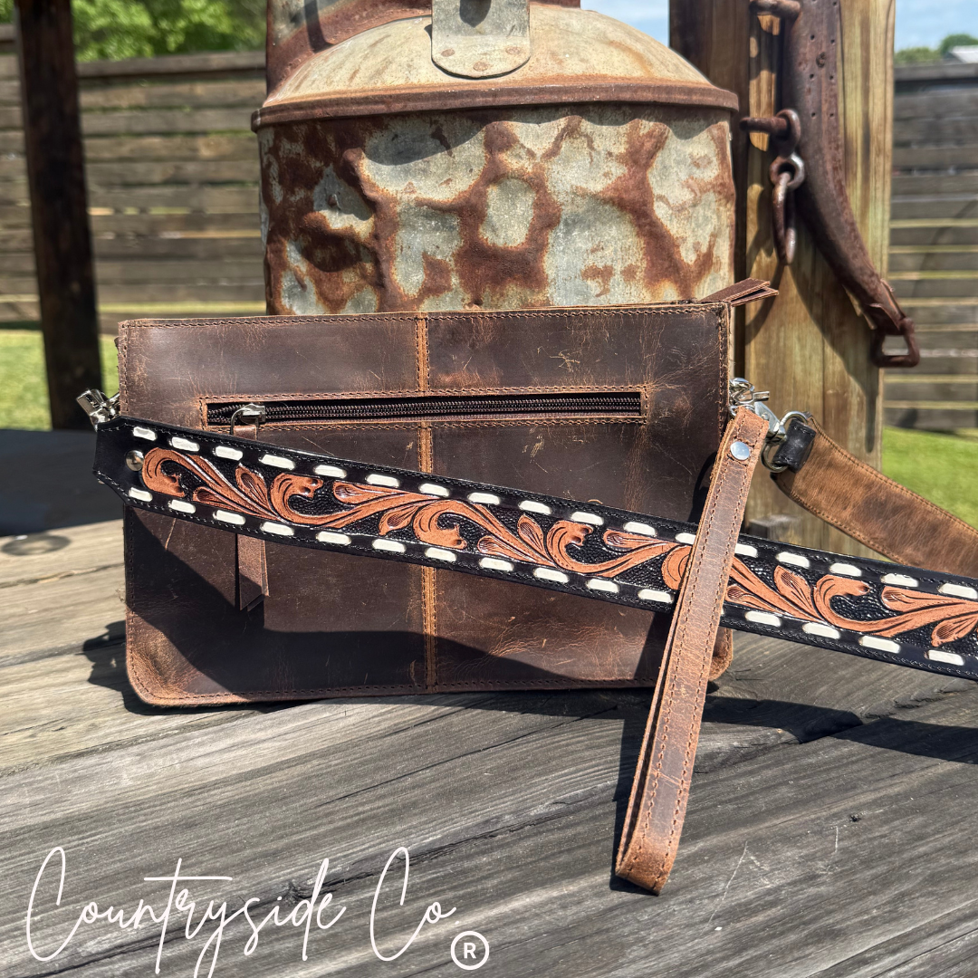 Legacy Tooled Leather Handbag Purse New Style