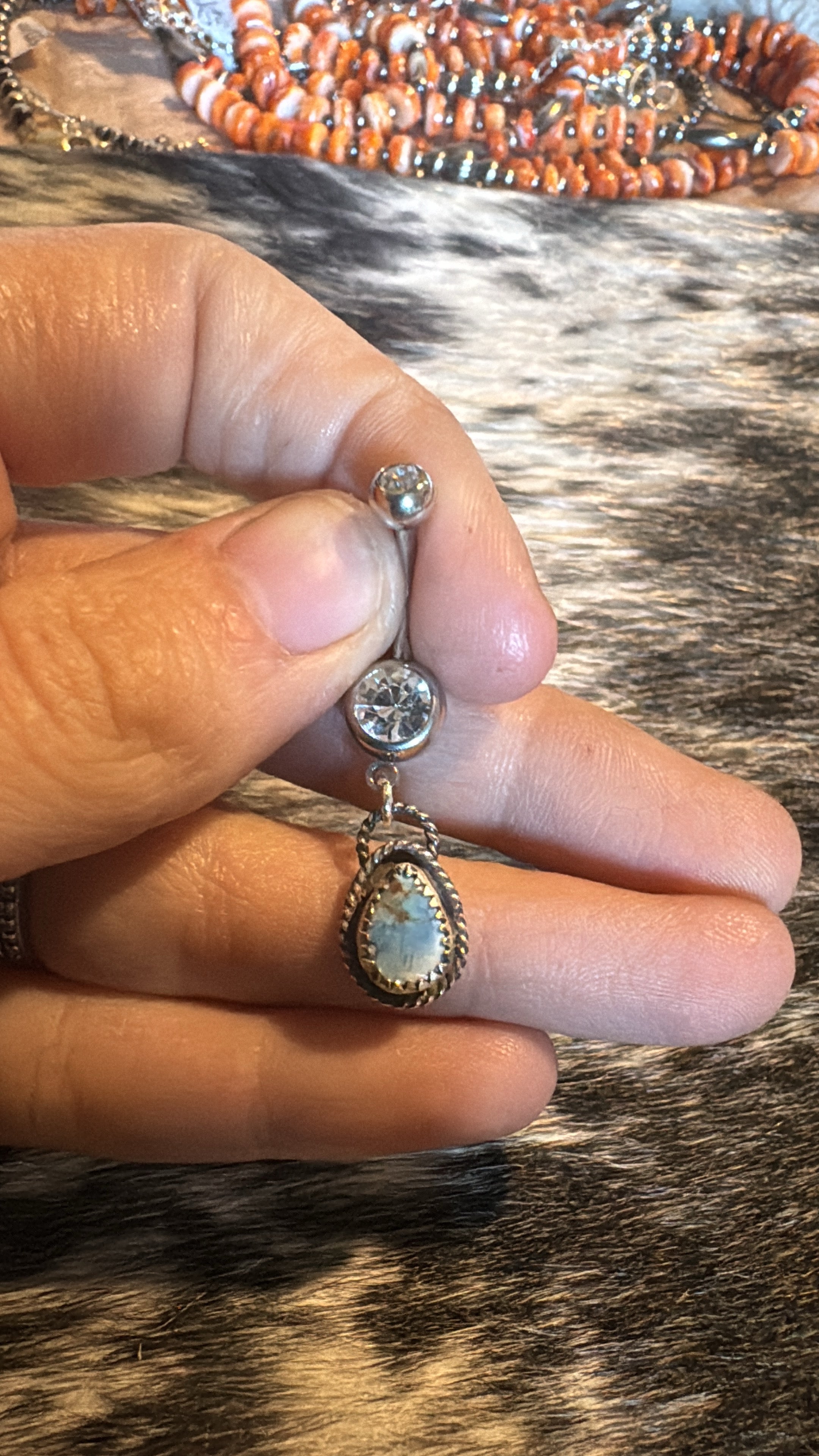 Golden Hills belly button ring