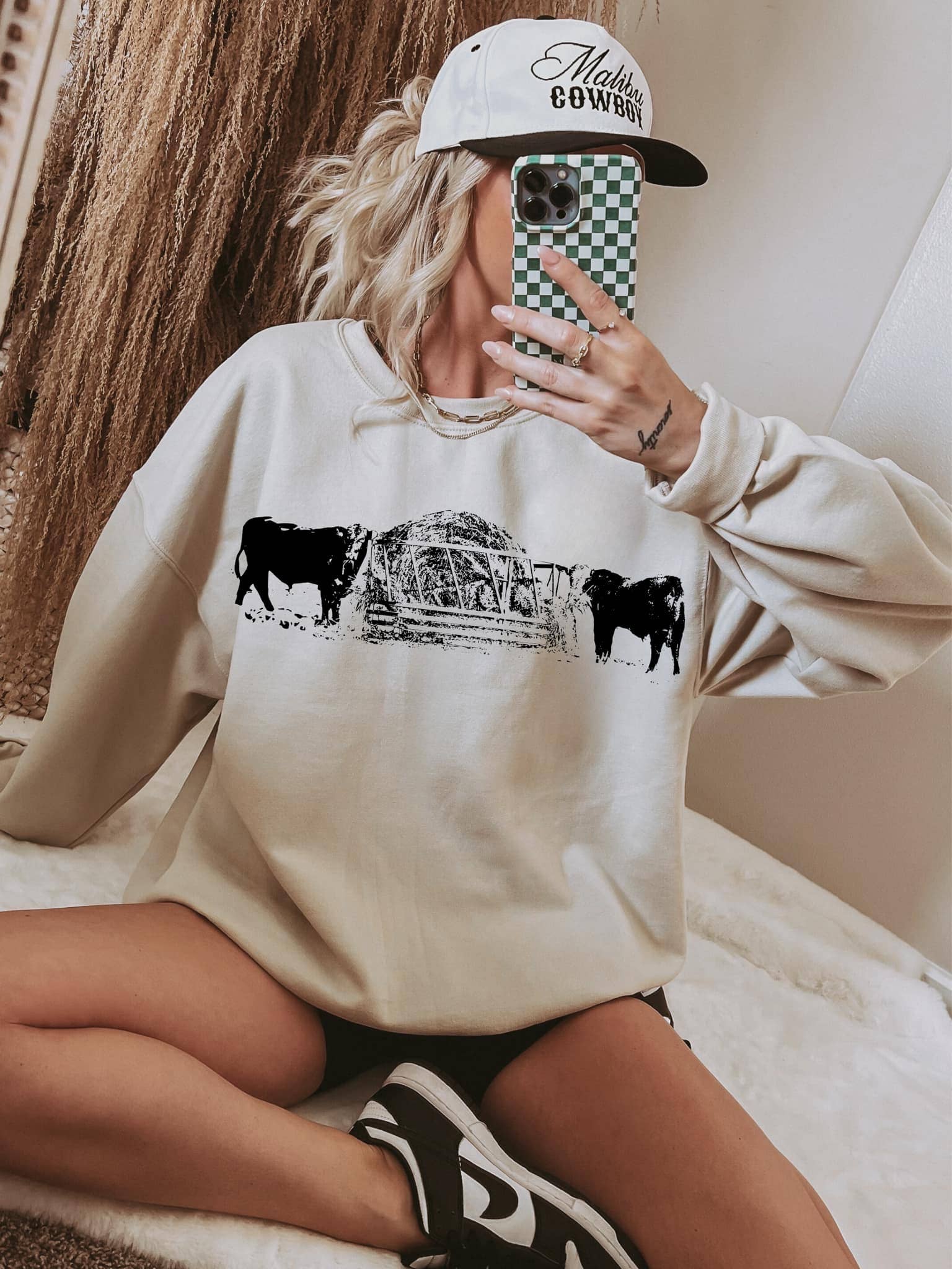 Cattle grazing sweatshirt