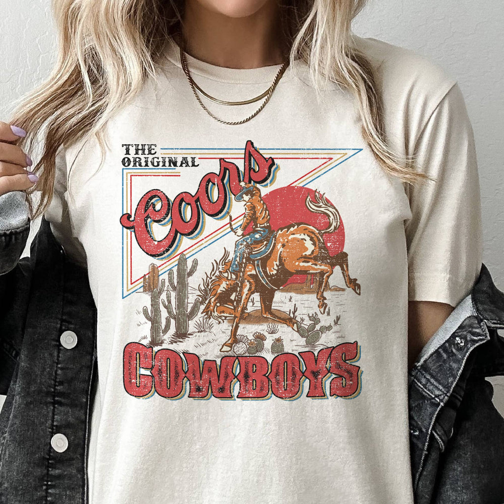Western Coors Wrangler Cowboy Bronco Texas Graphic Tee