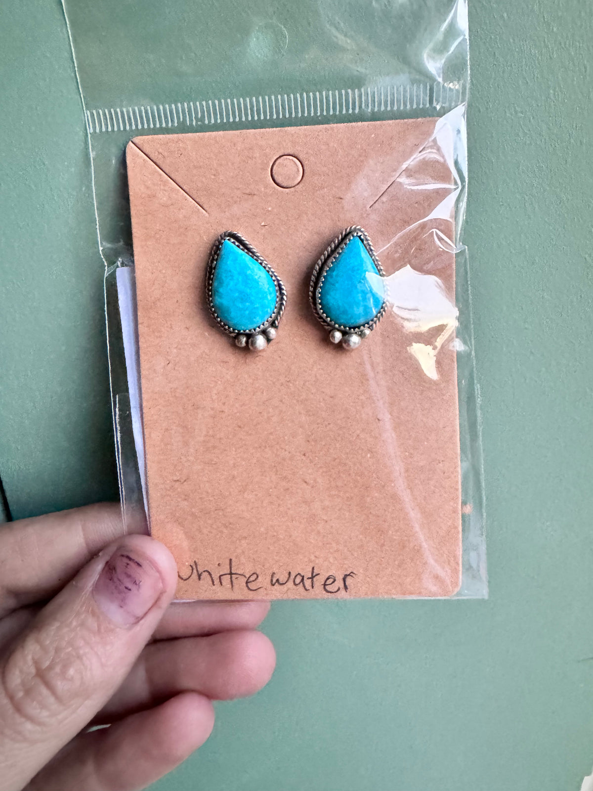 Whitewater stud earrings