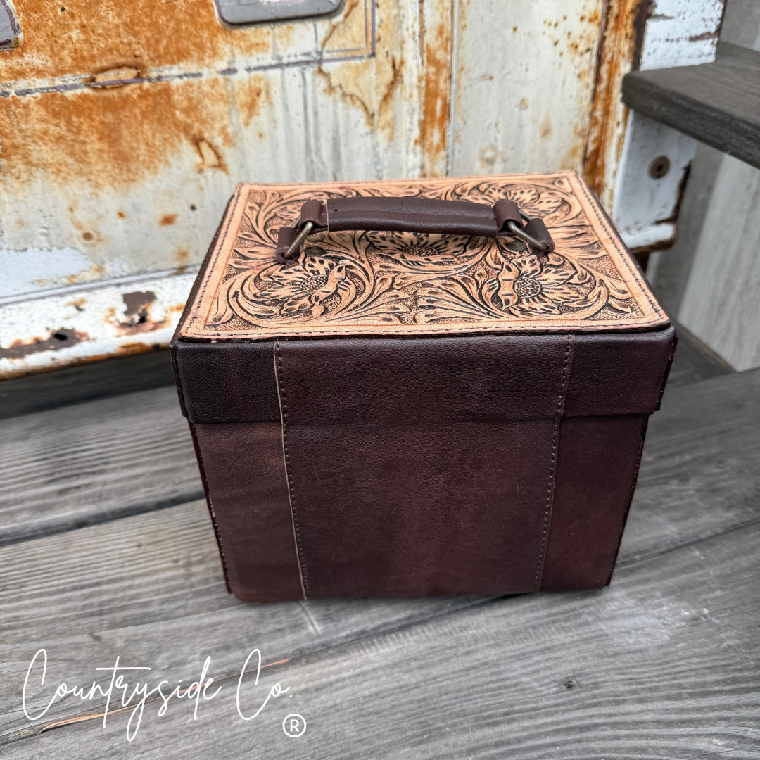 Tooled Leather Jewelry Box