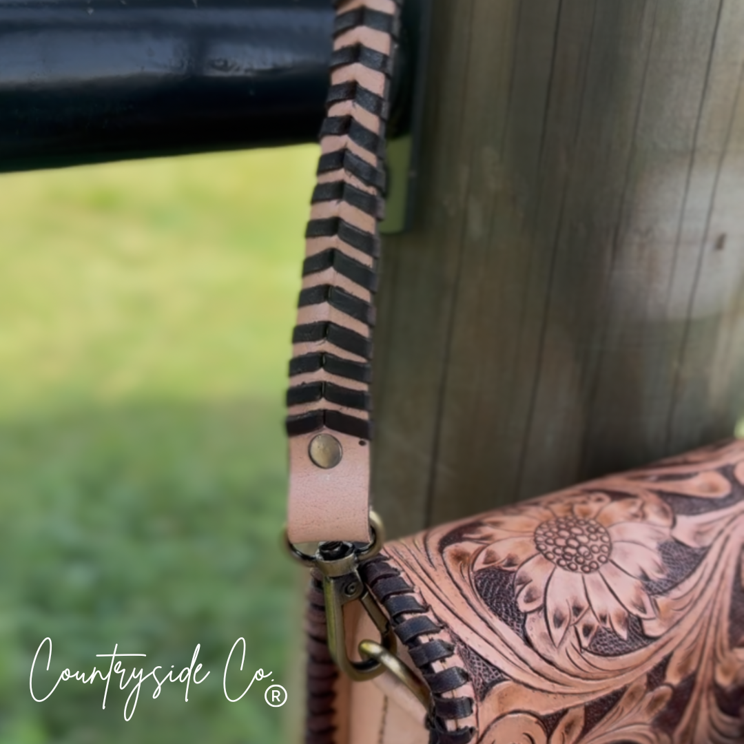 Countryside Charm Tooled Leather Clutch Purse Christmas 2025