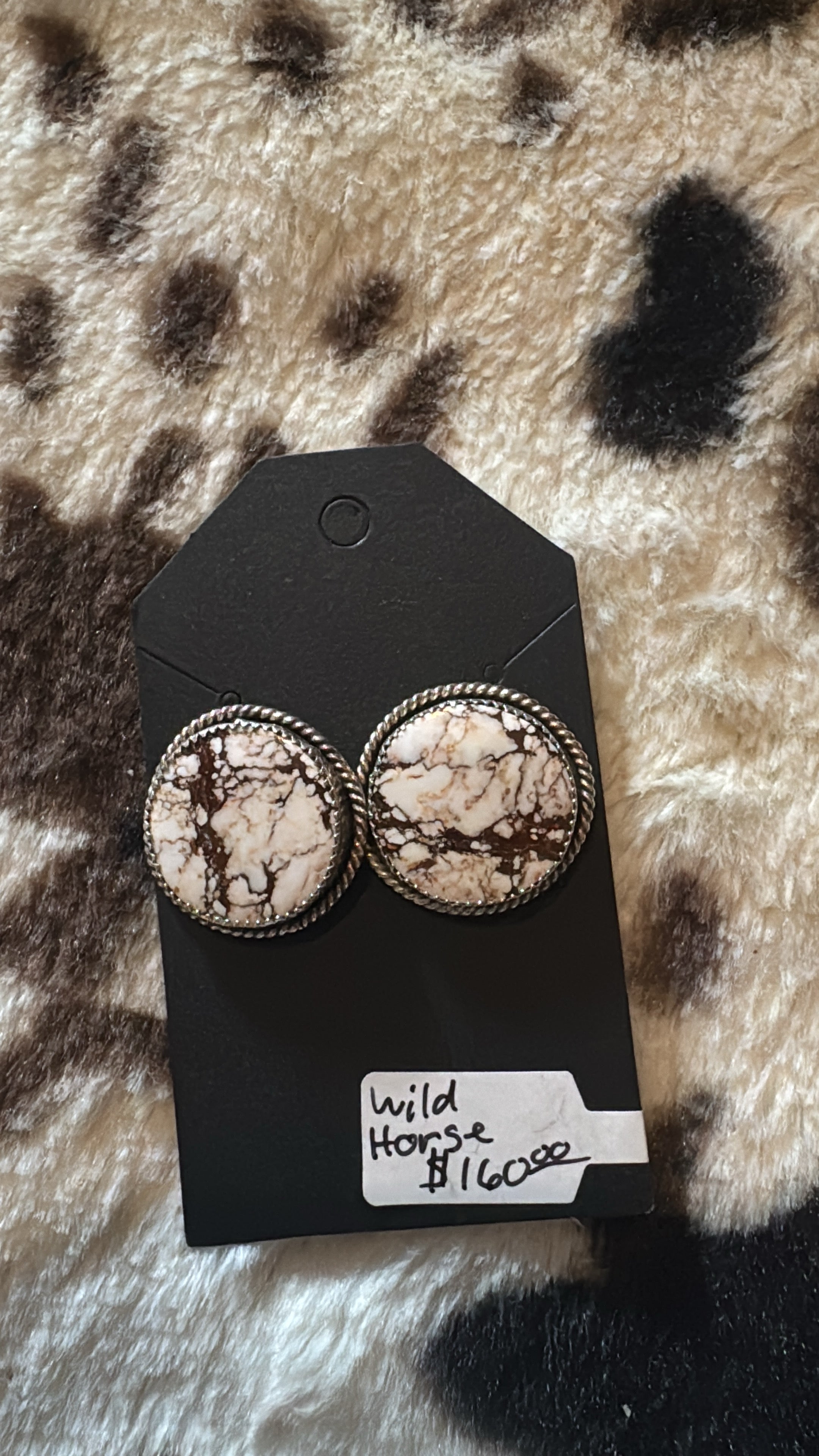 Wild horse, stud earrings