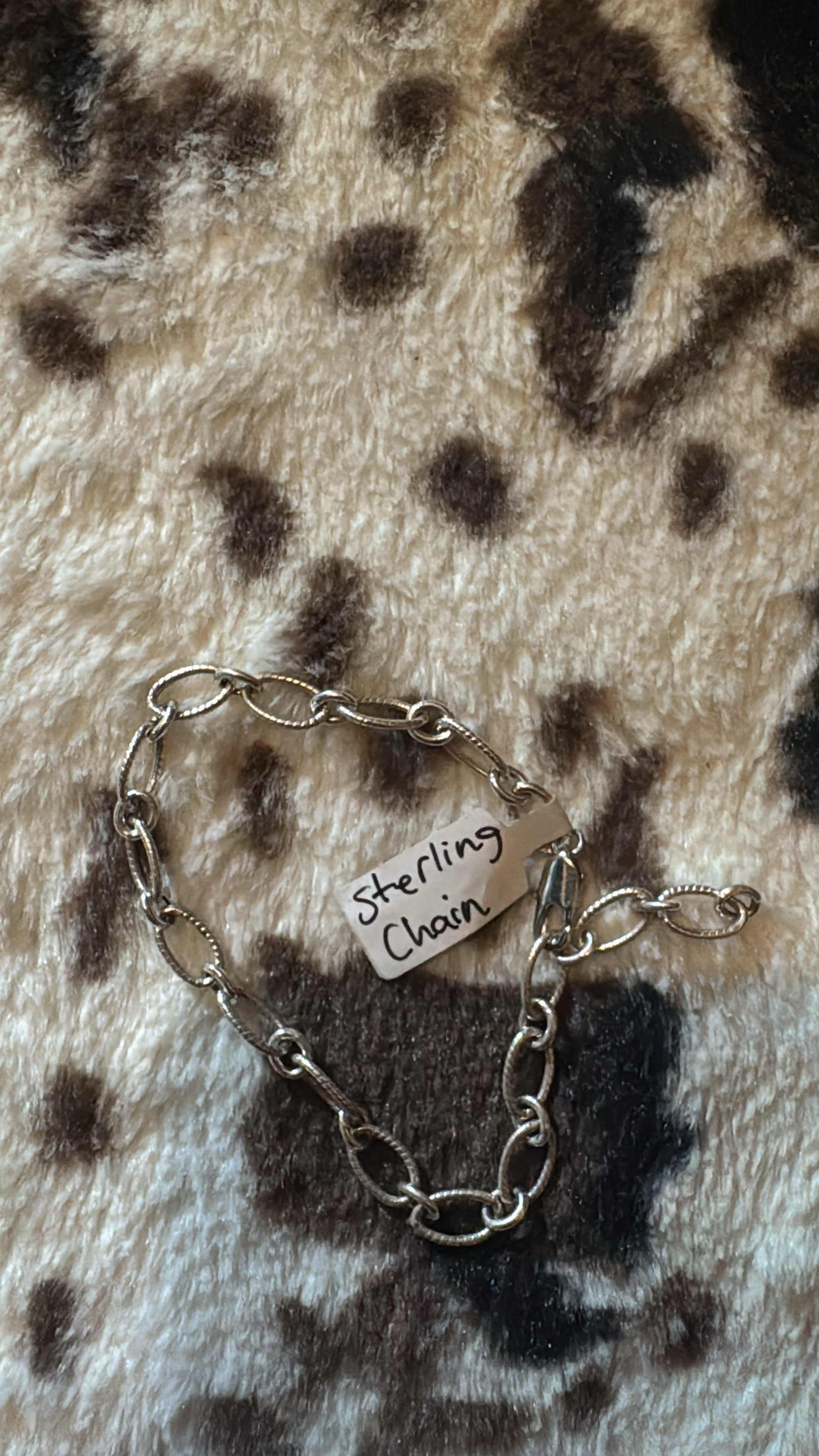 Sterling silver chain bracelet