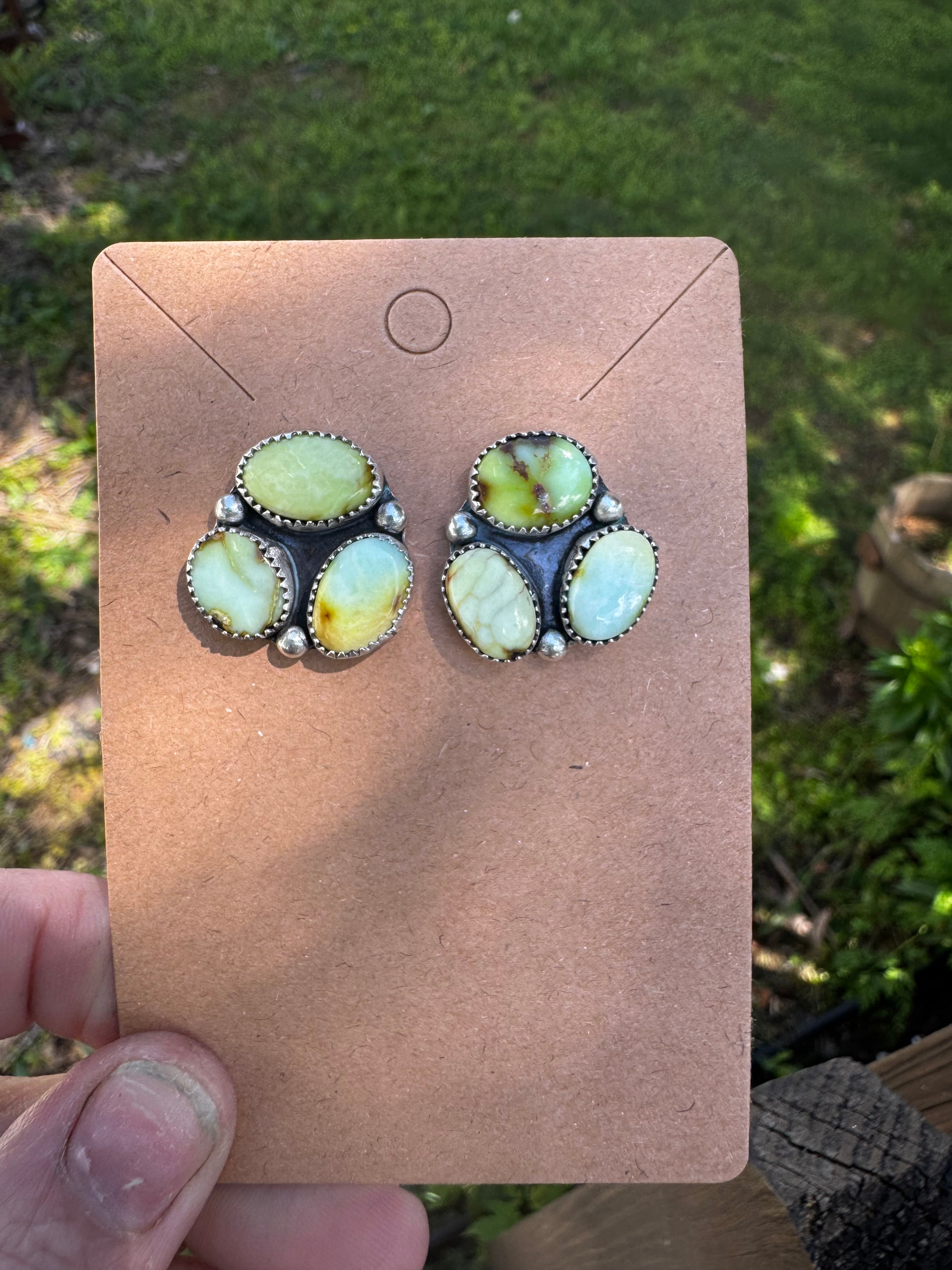 Palomino cluster earrings
