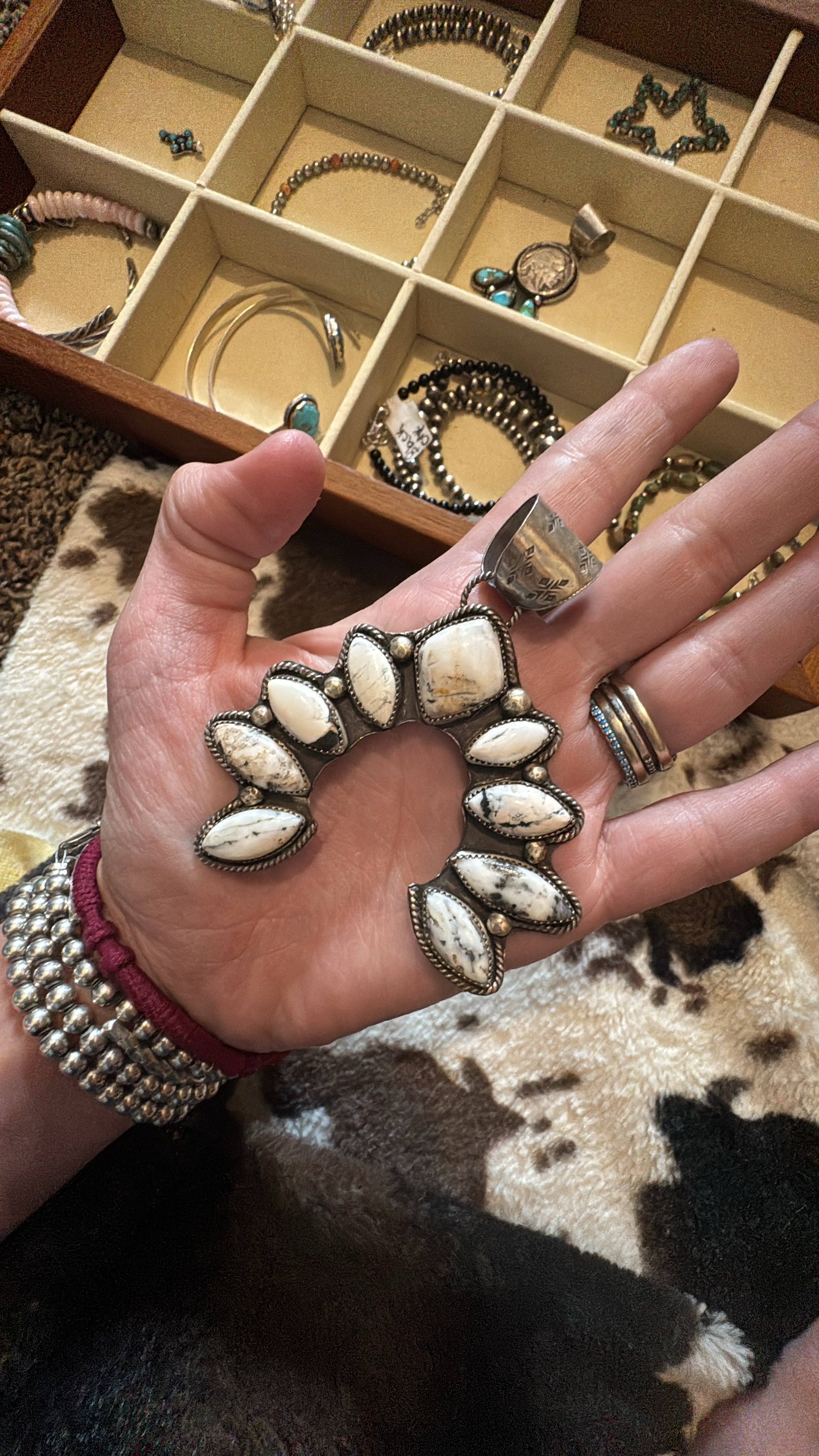 White buffalo Naja Pendant