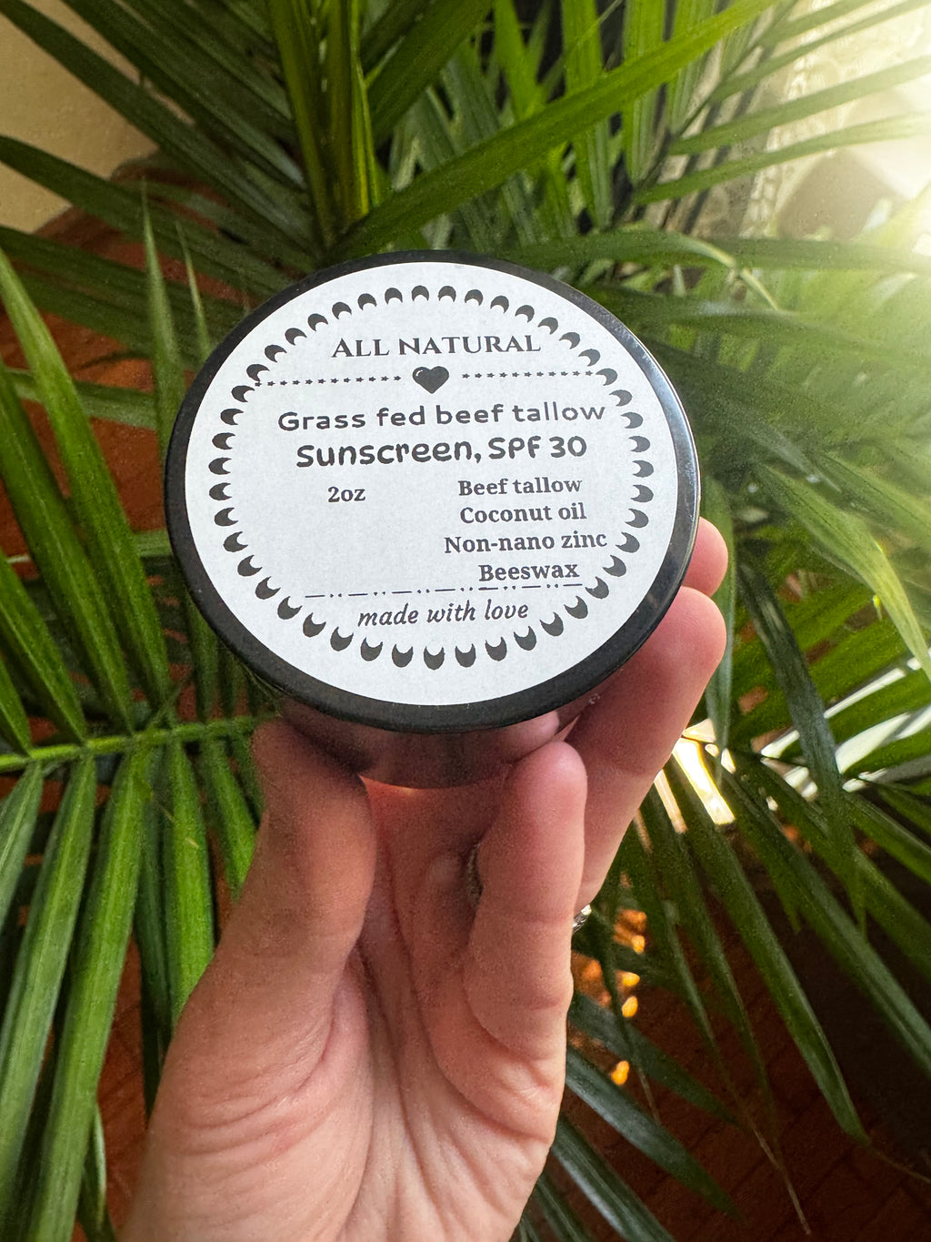 ￼Grass fed beef tallow sunscreen