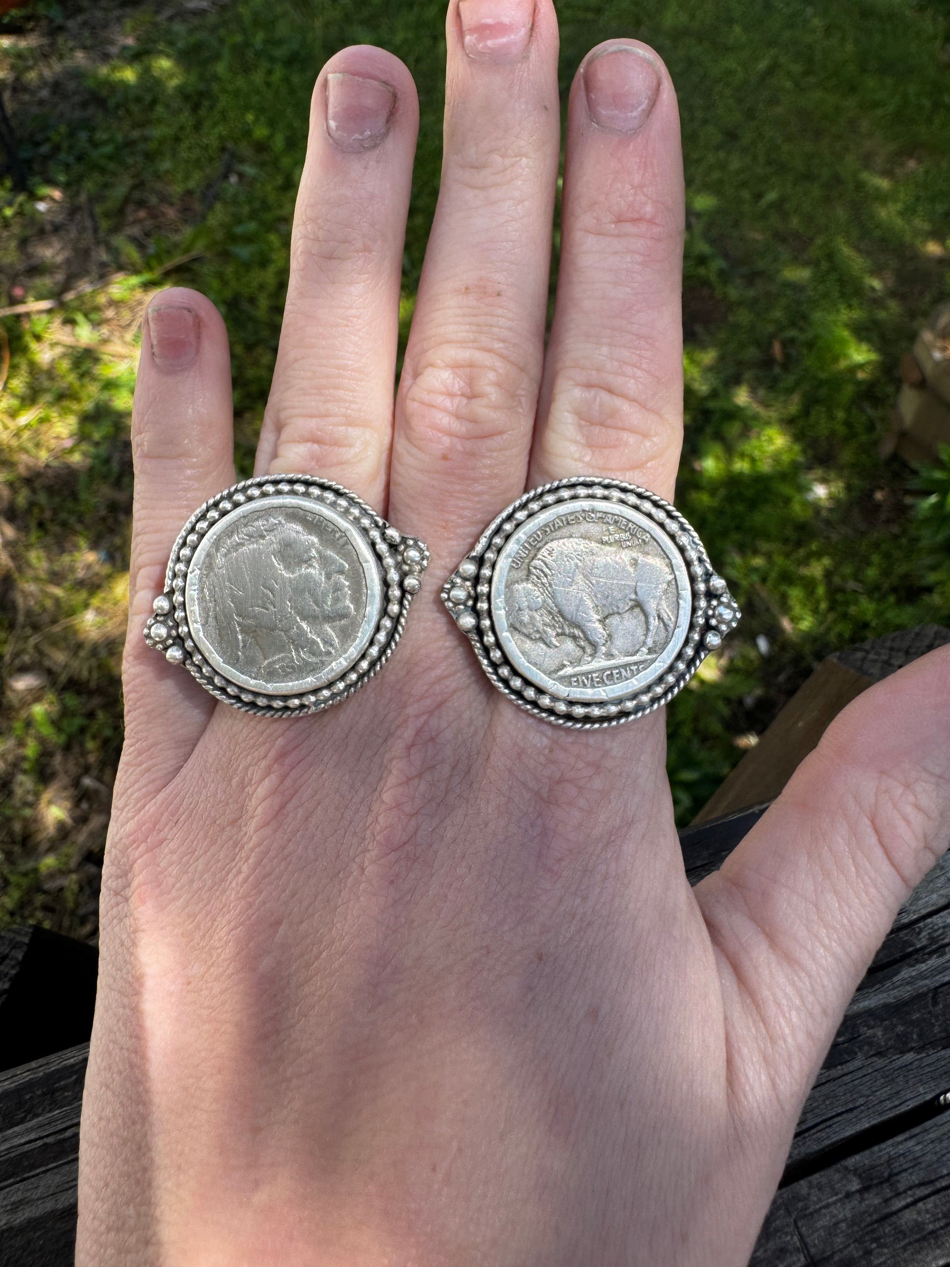 Buffalo nickel adjustable ring