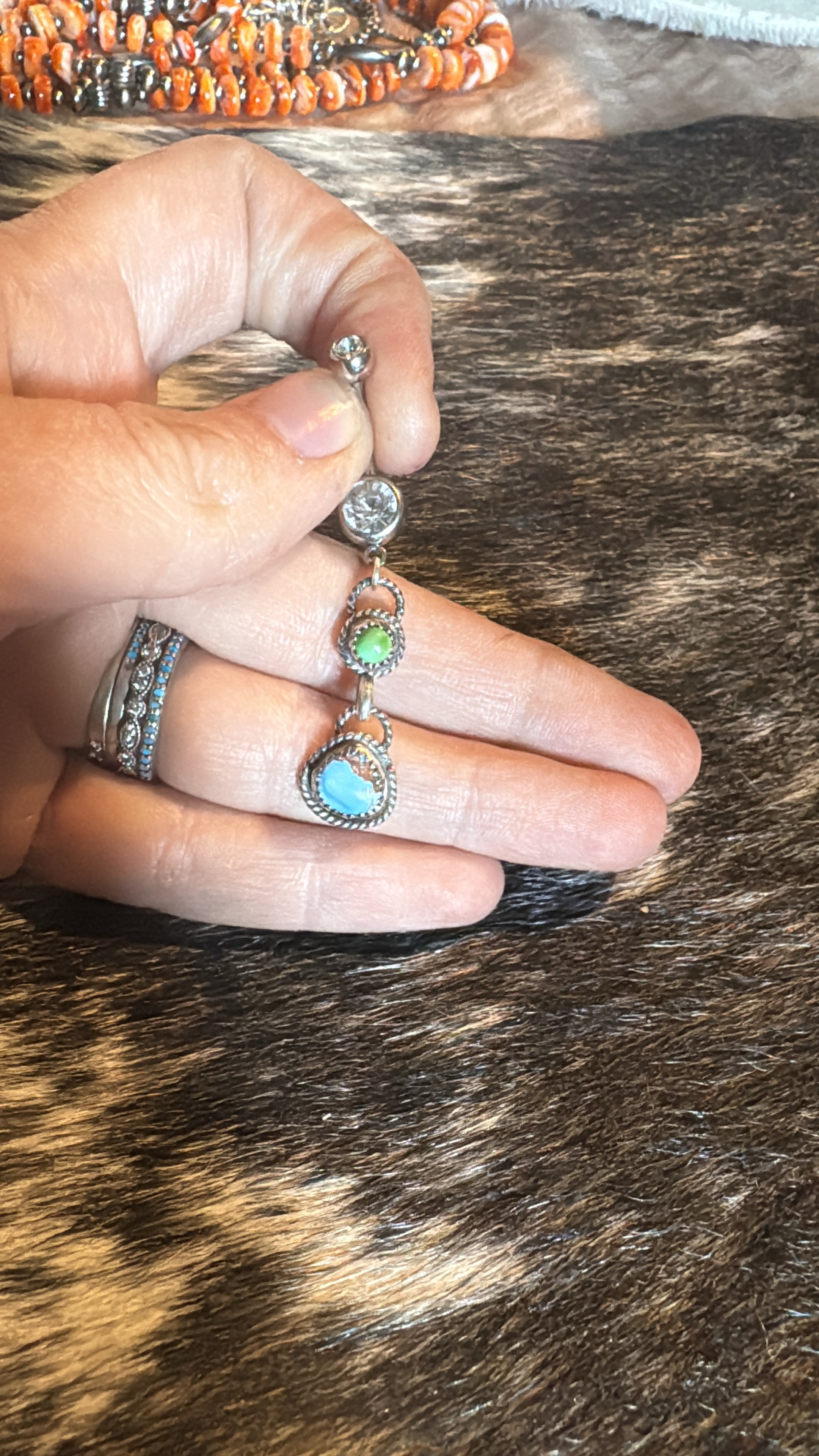 Belly ring, Sonoran gold and Golden Hills