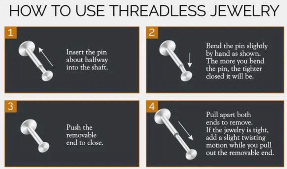 Three stud turquoise flat back ear crawler