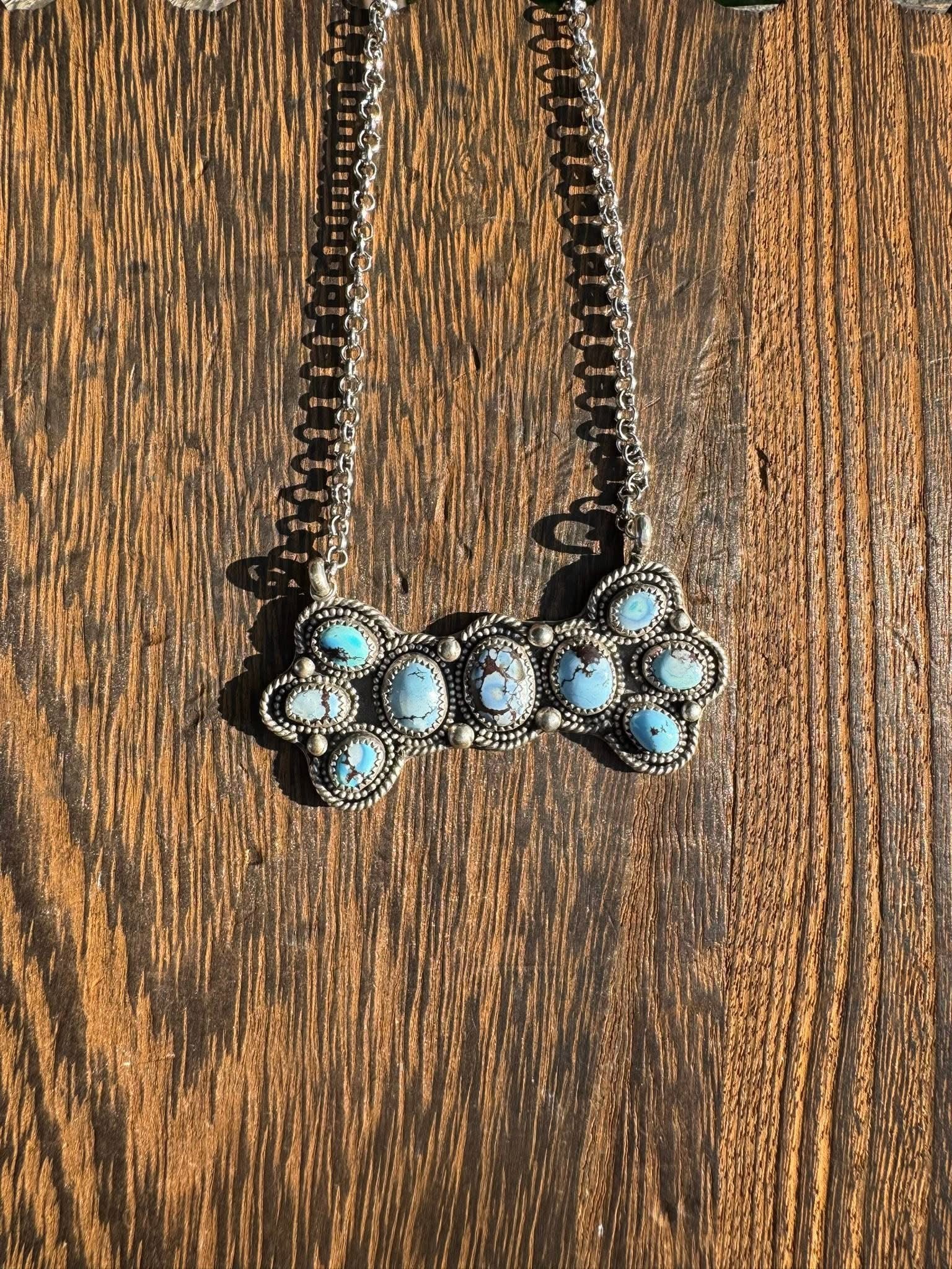 Golden Hills cluster necklace