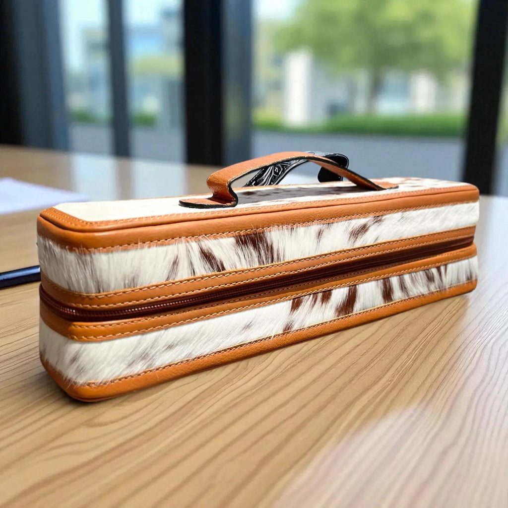 Tan all cowhide bracelet box