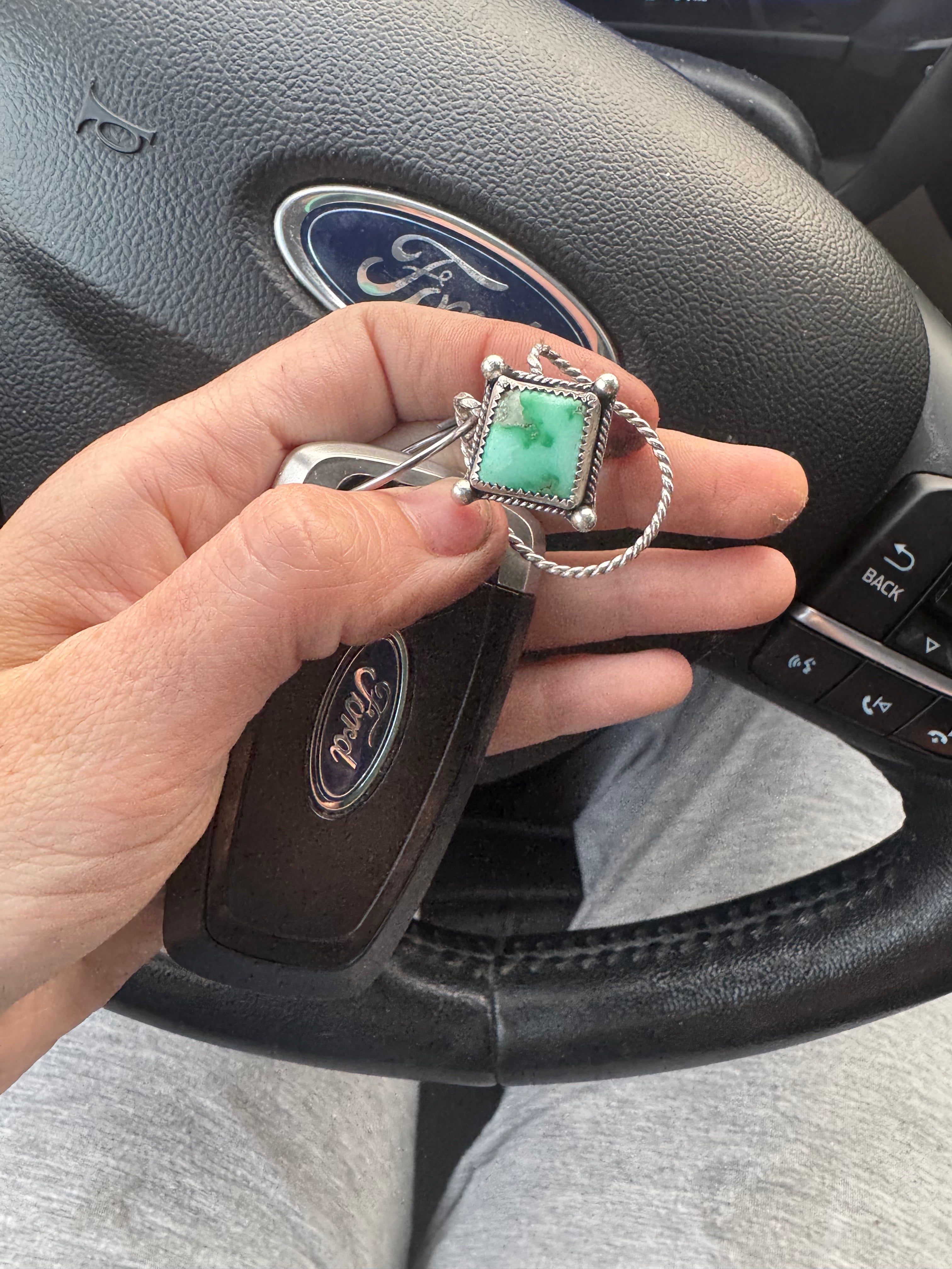 Fox turquoise keychain
