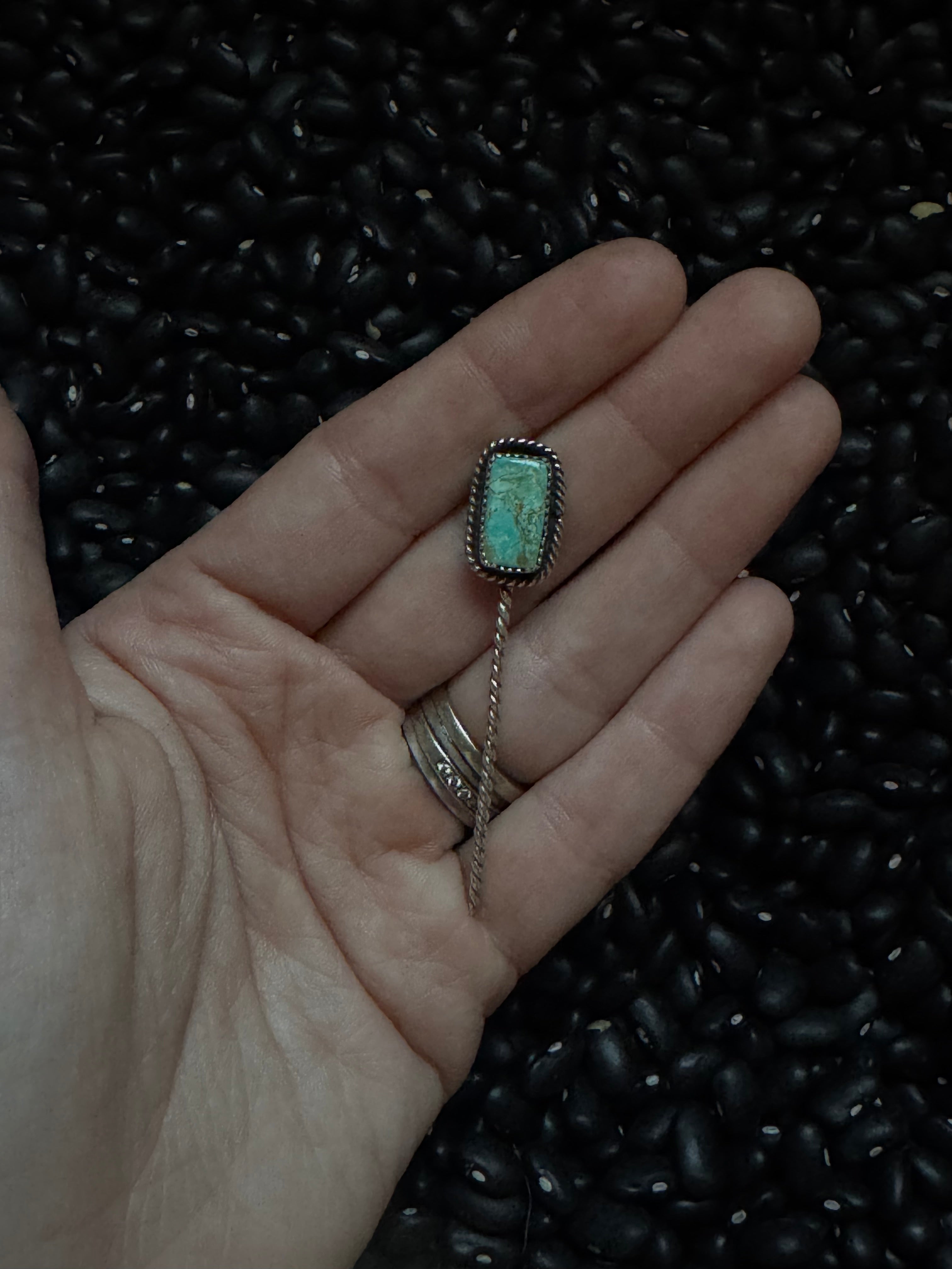 Royston turquoise hat, pen