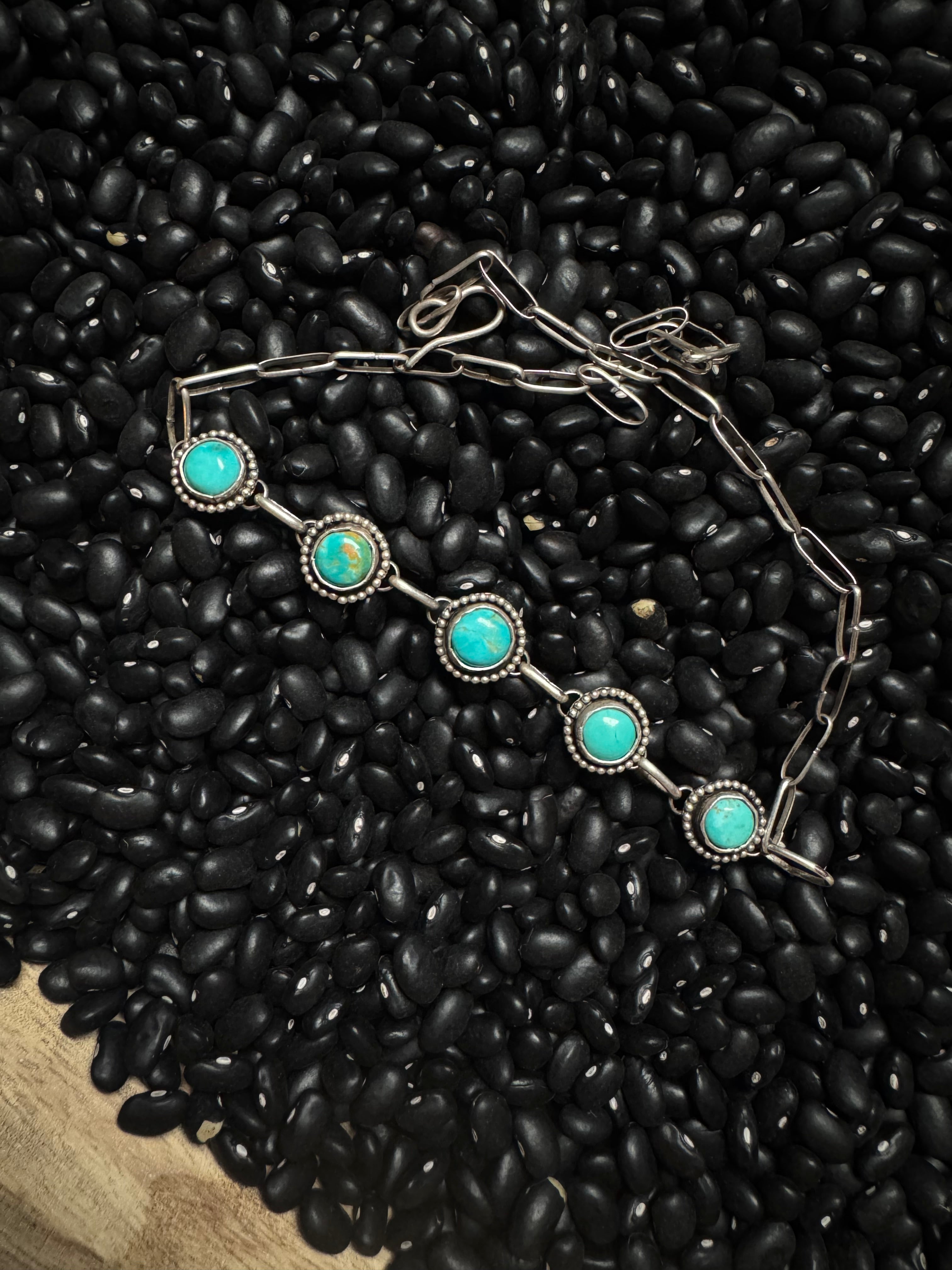 Chilean turquoise choker necklace