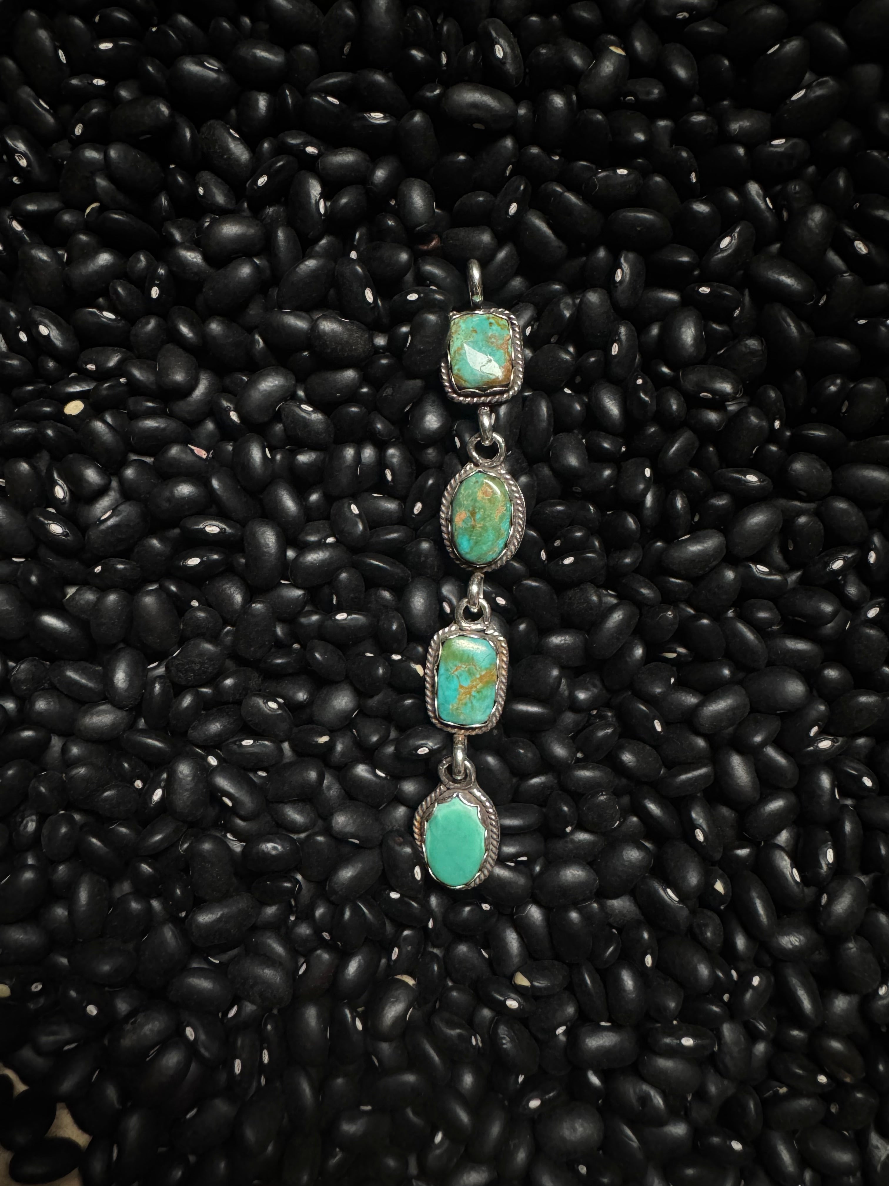Pilot mountain turquoise pendant