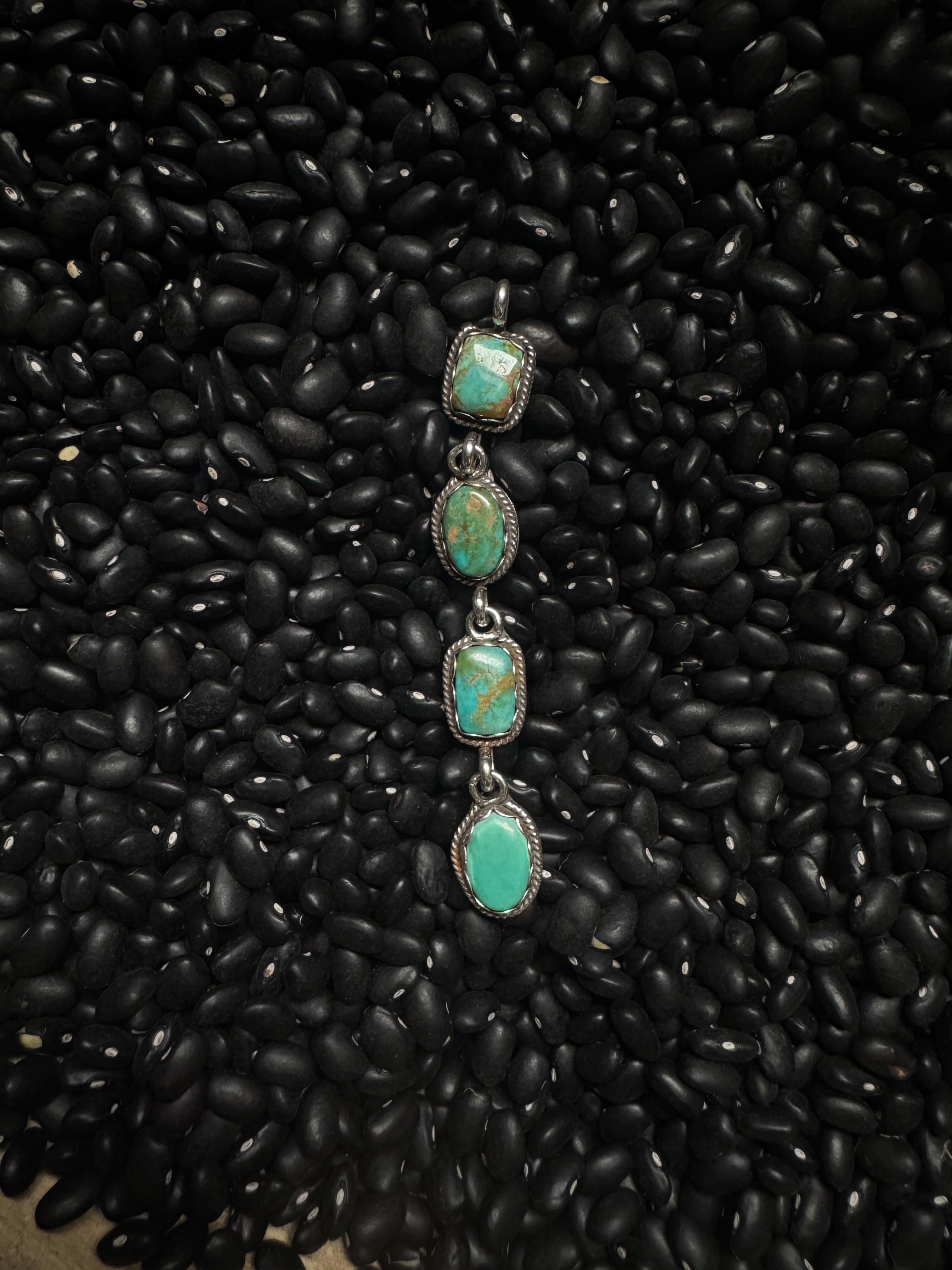 Pilot mountain turquoise pendant