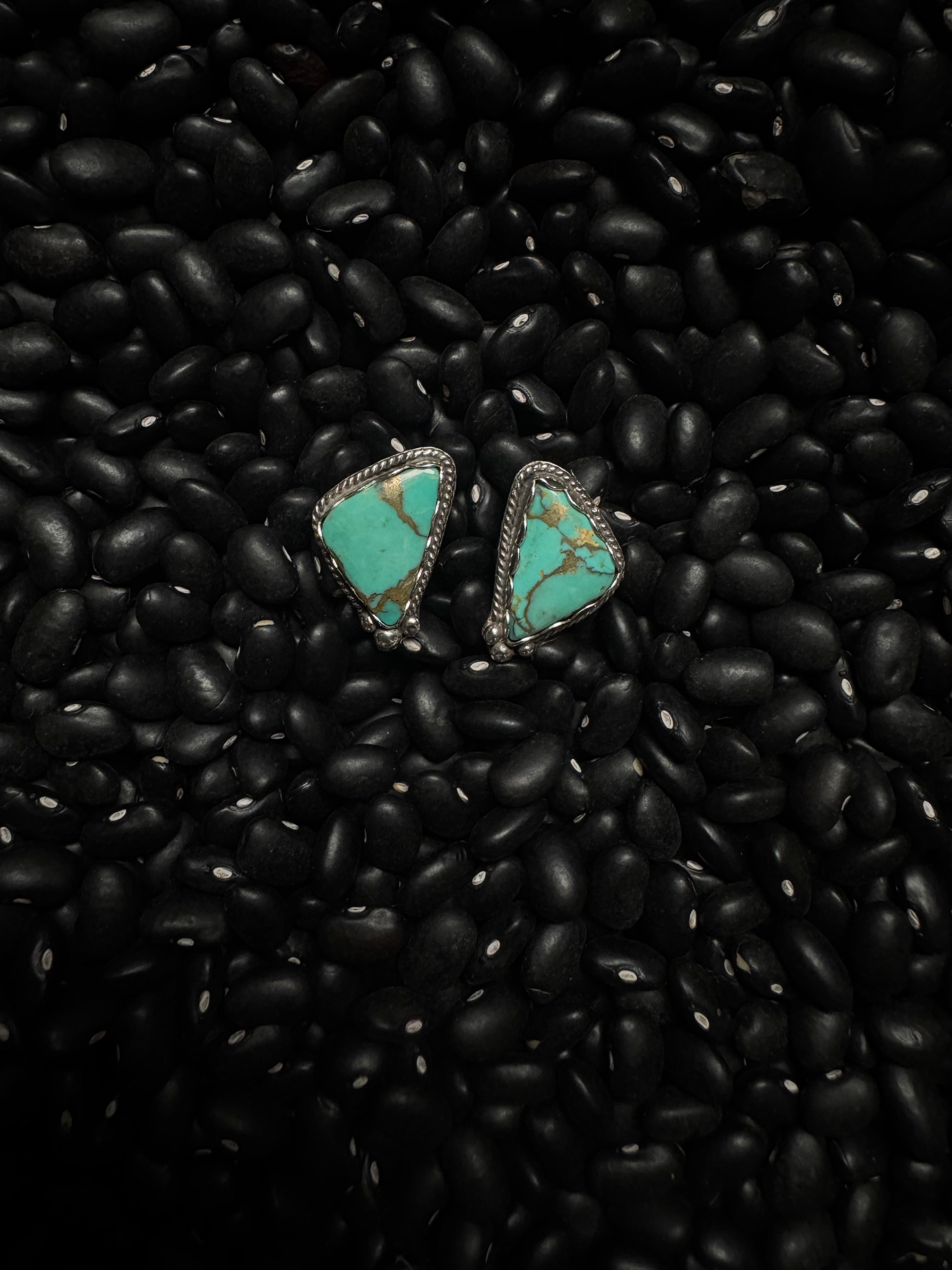 Blue Mojave turquoise studs