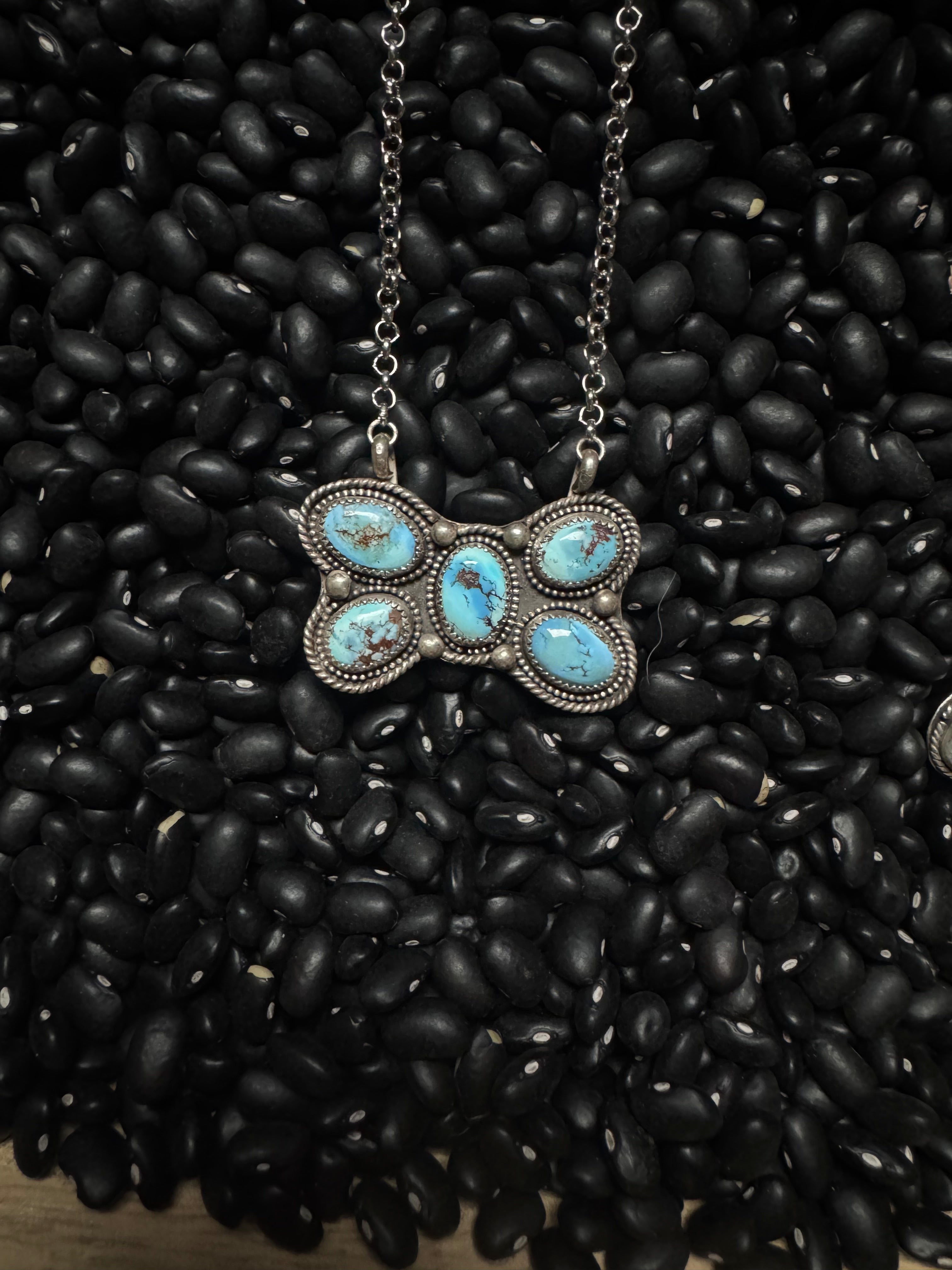 Golden Hills cluster necklace