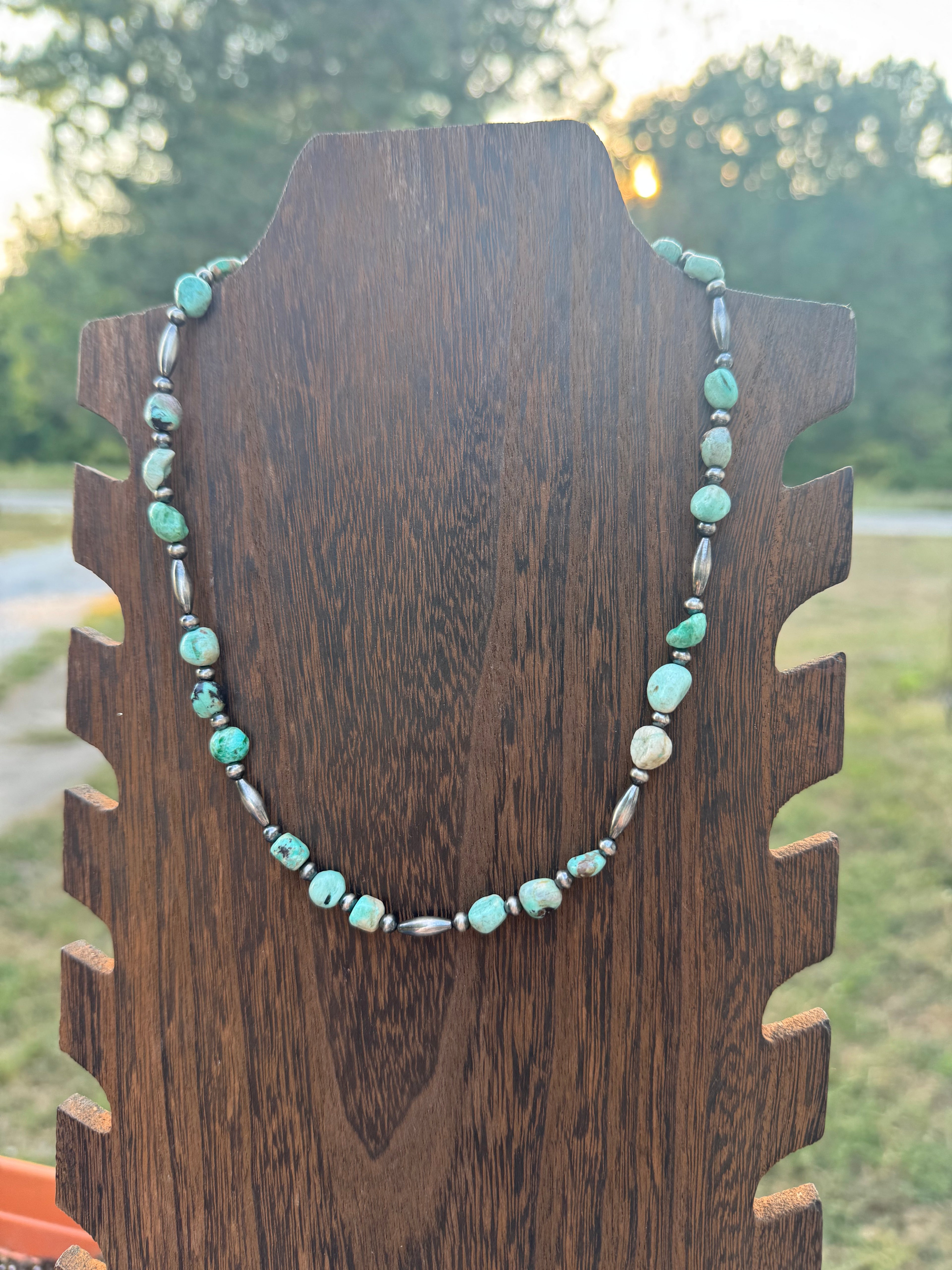 Turquoise nugget necklace