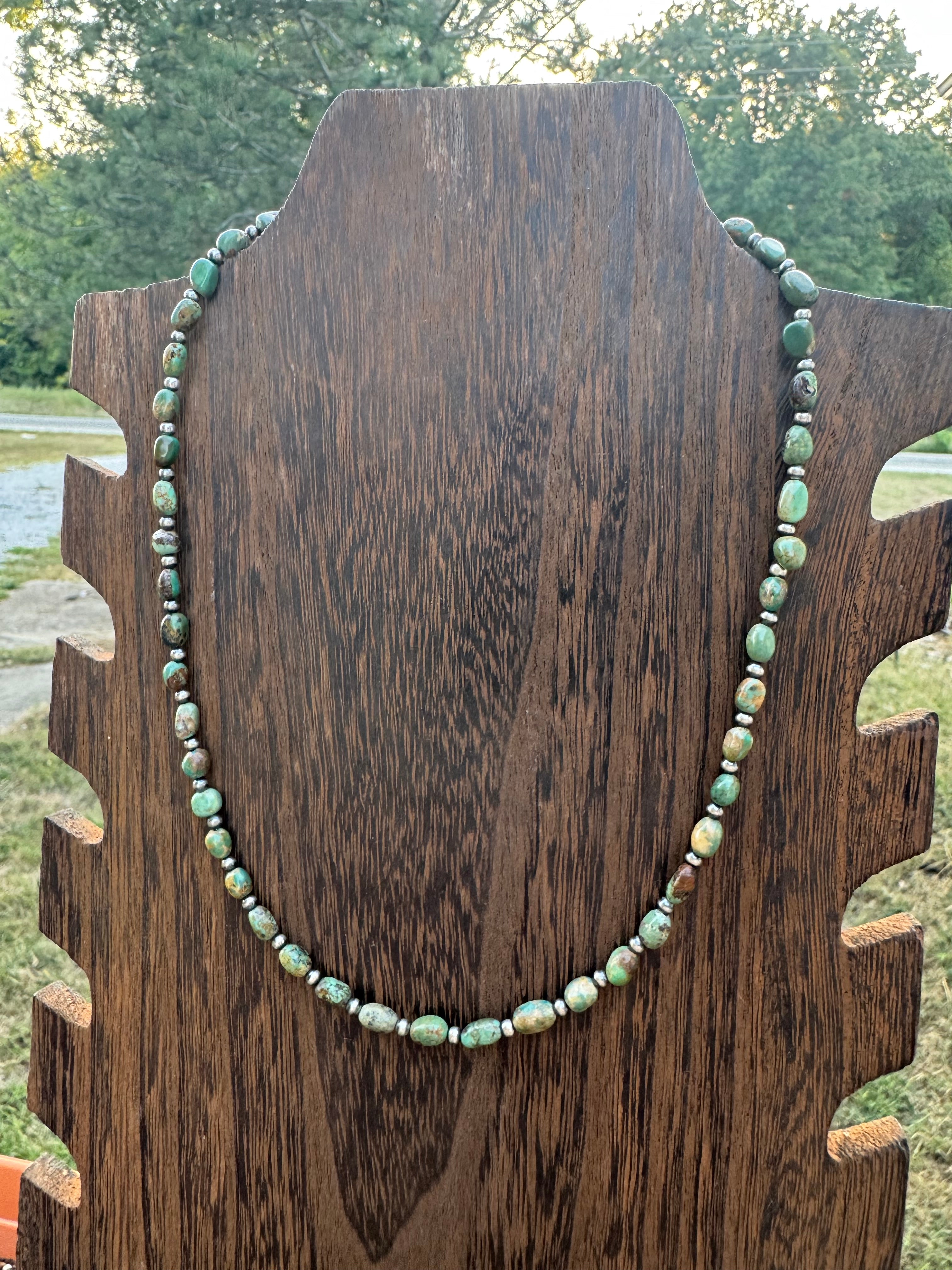 18 inch turquoise nugget necklace