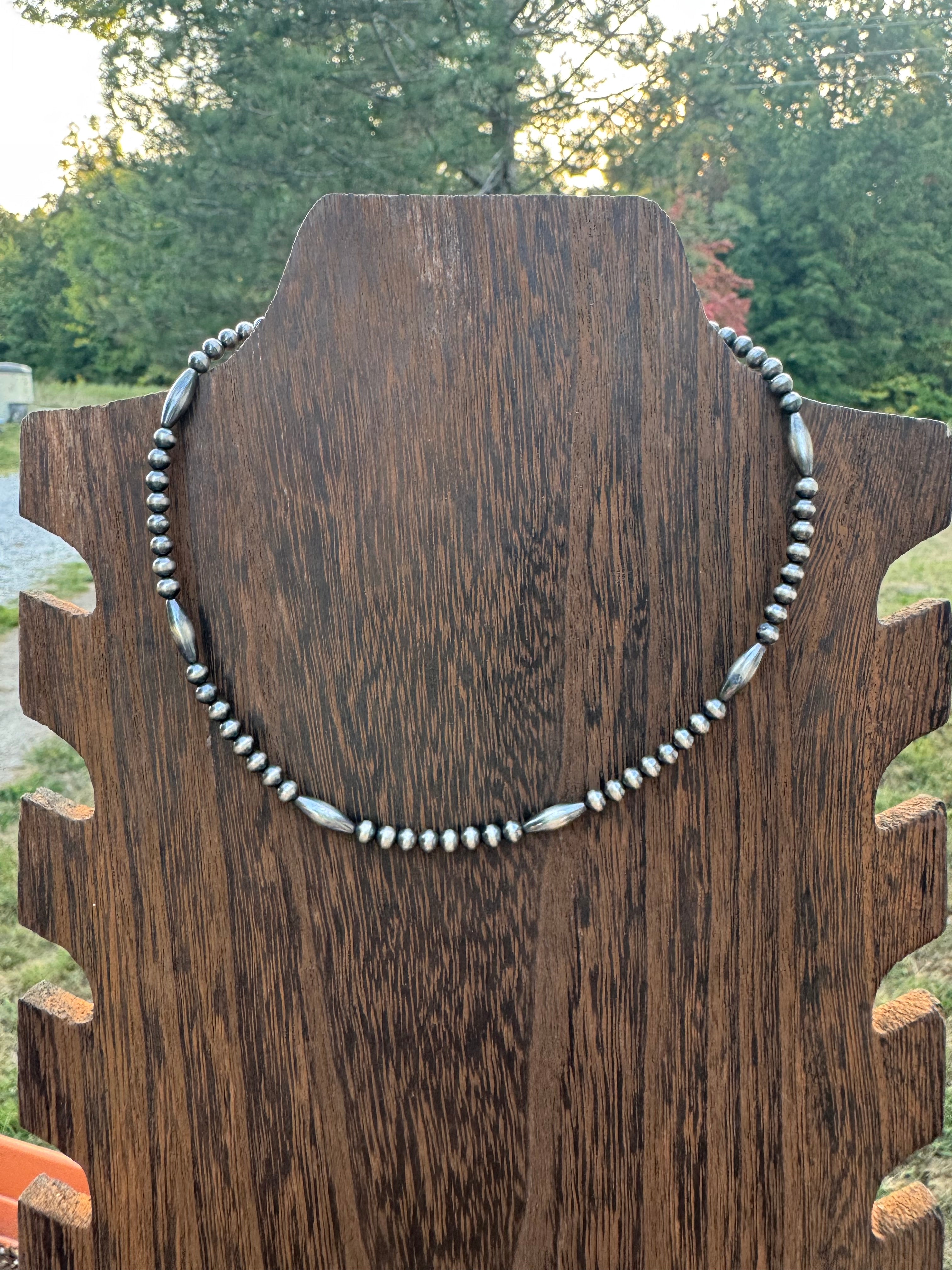 4MM with sterling silver beads