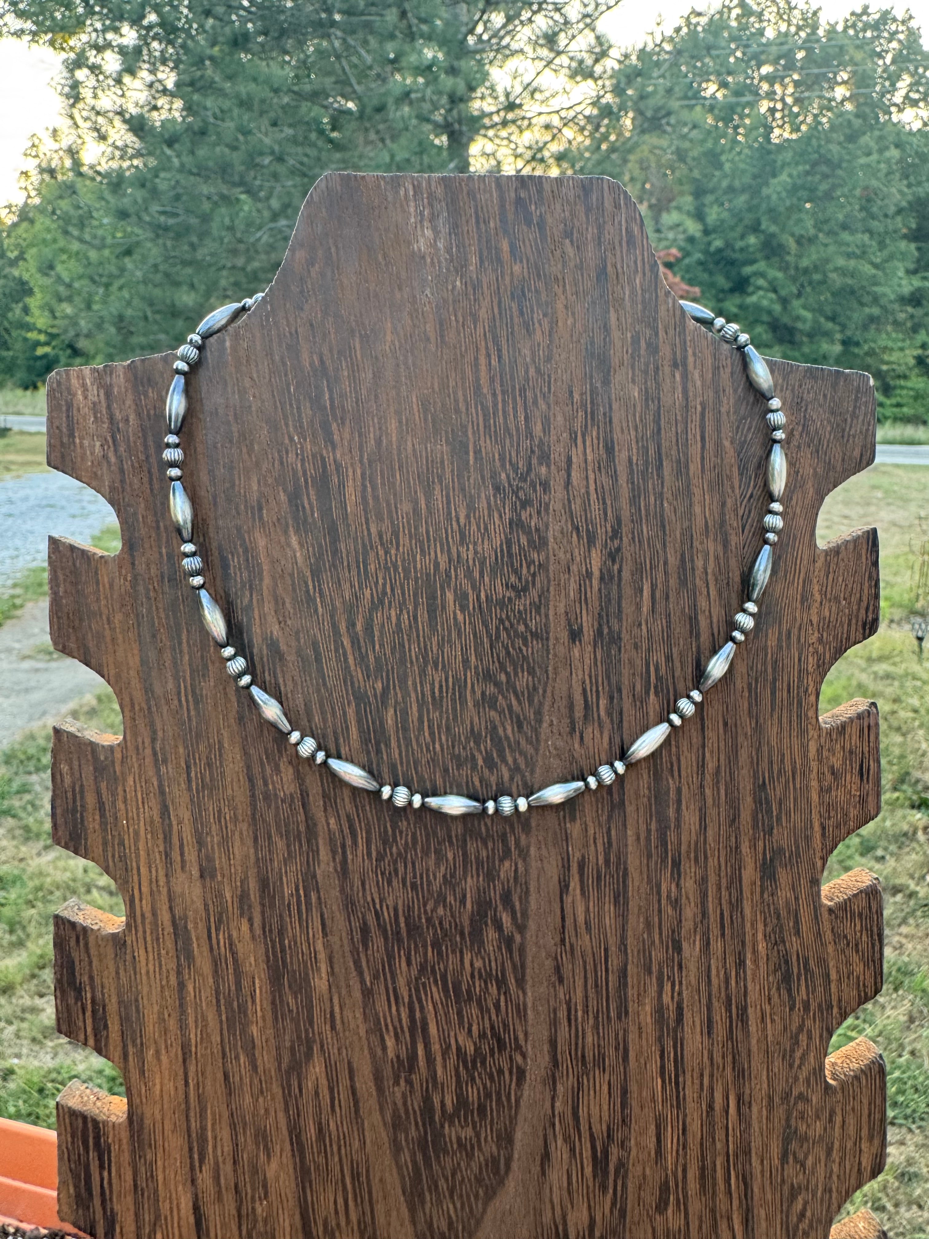 Sterling silver melon necklace