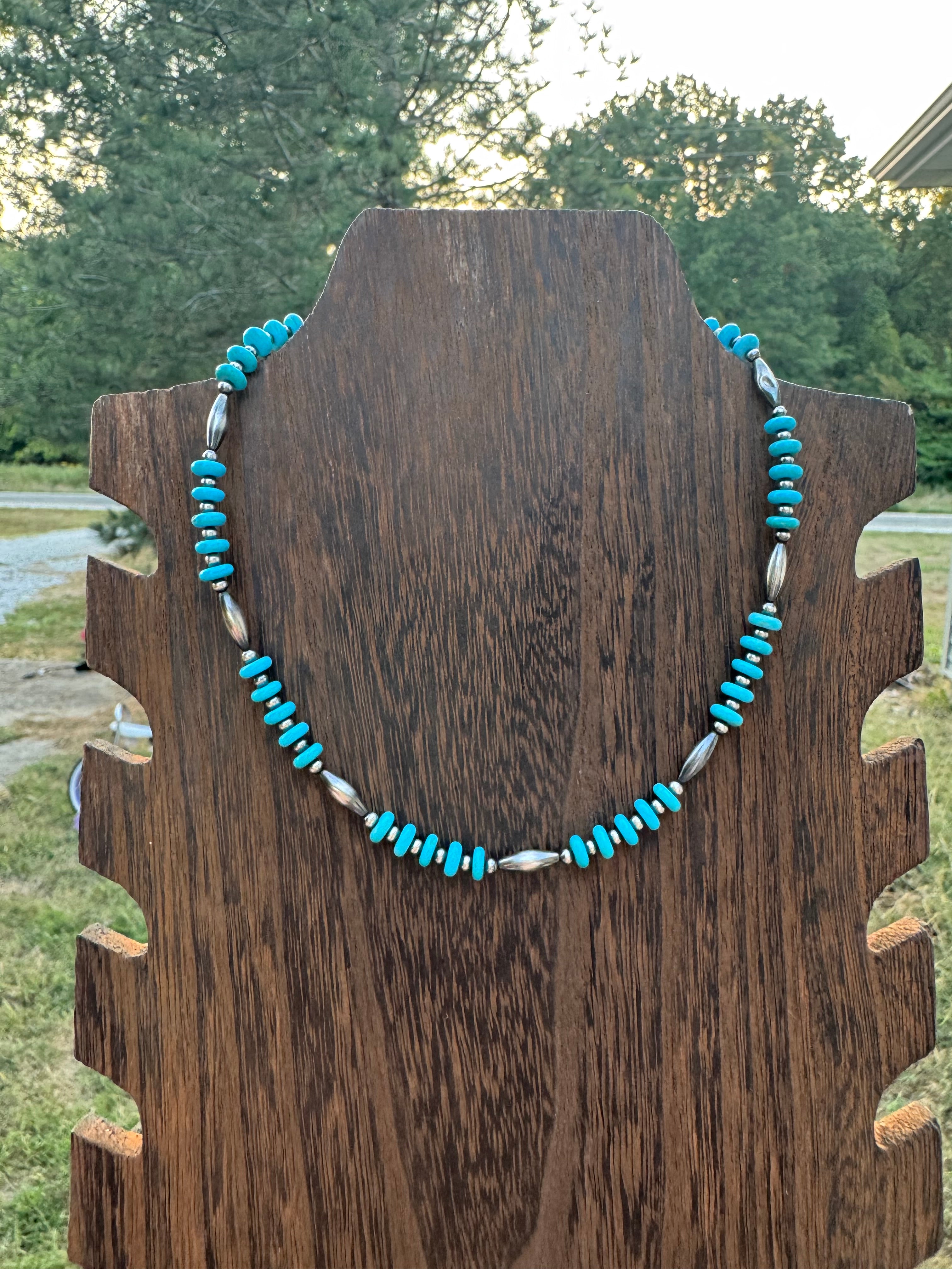 Baby Blue torpedo necklace