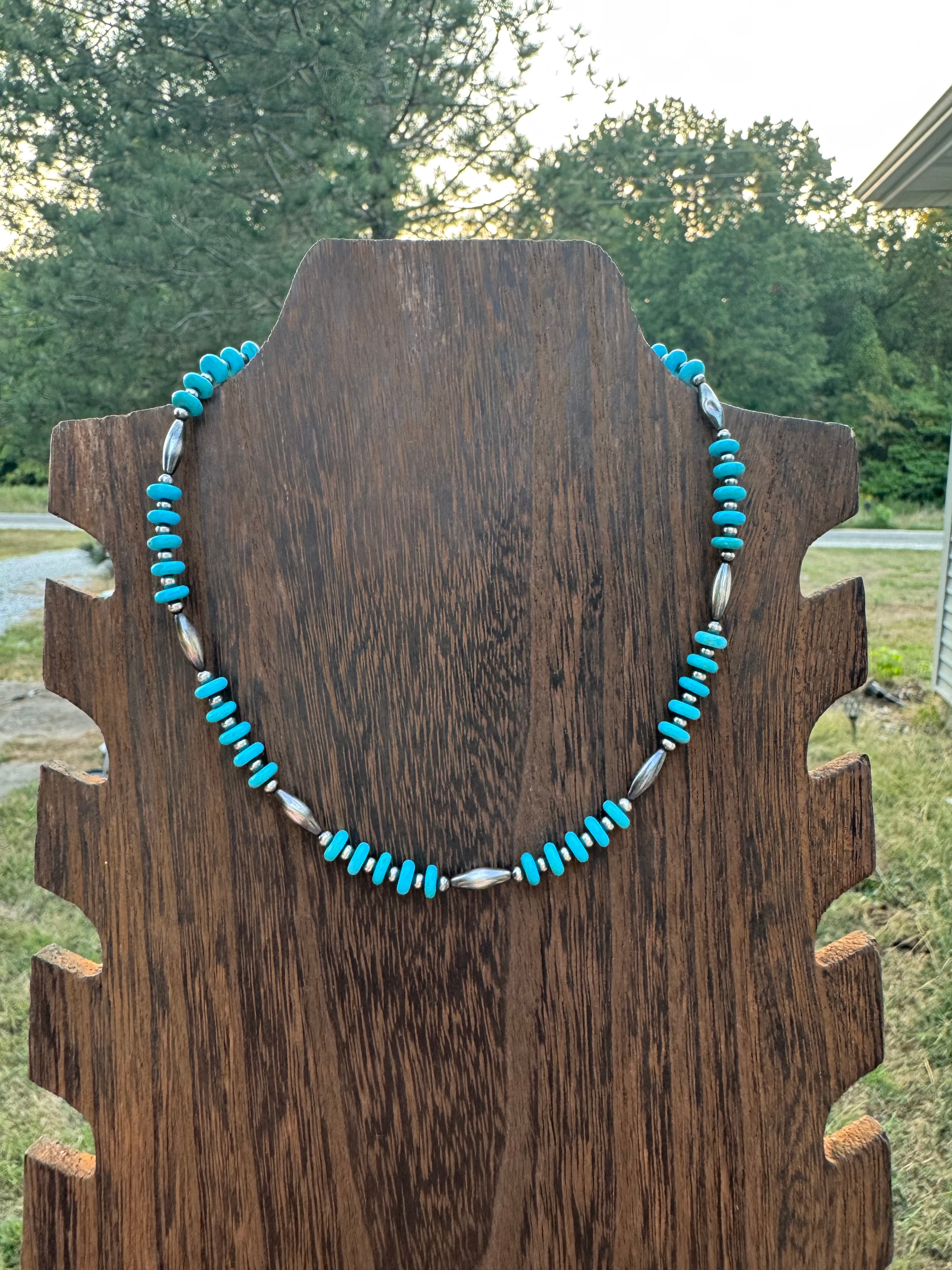 Baby Blue torpedo necklace