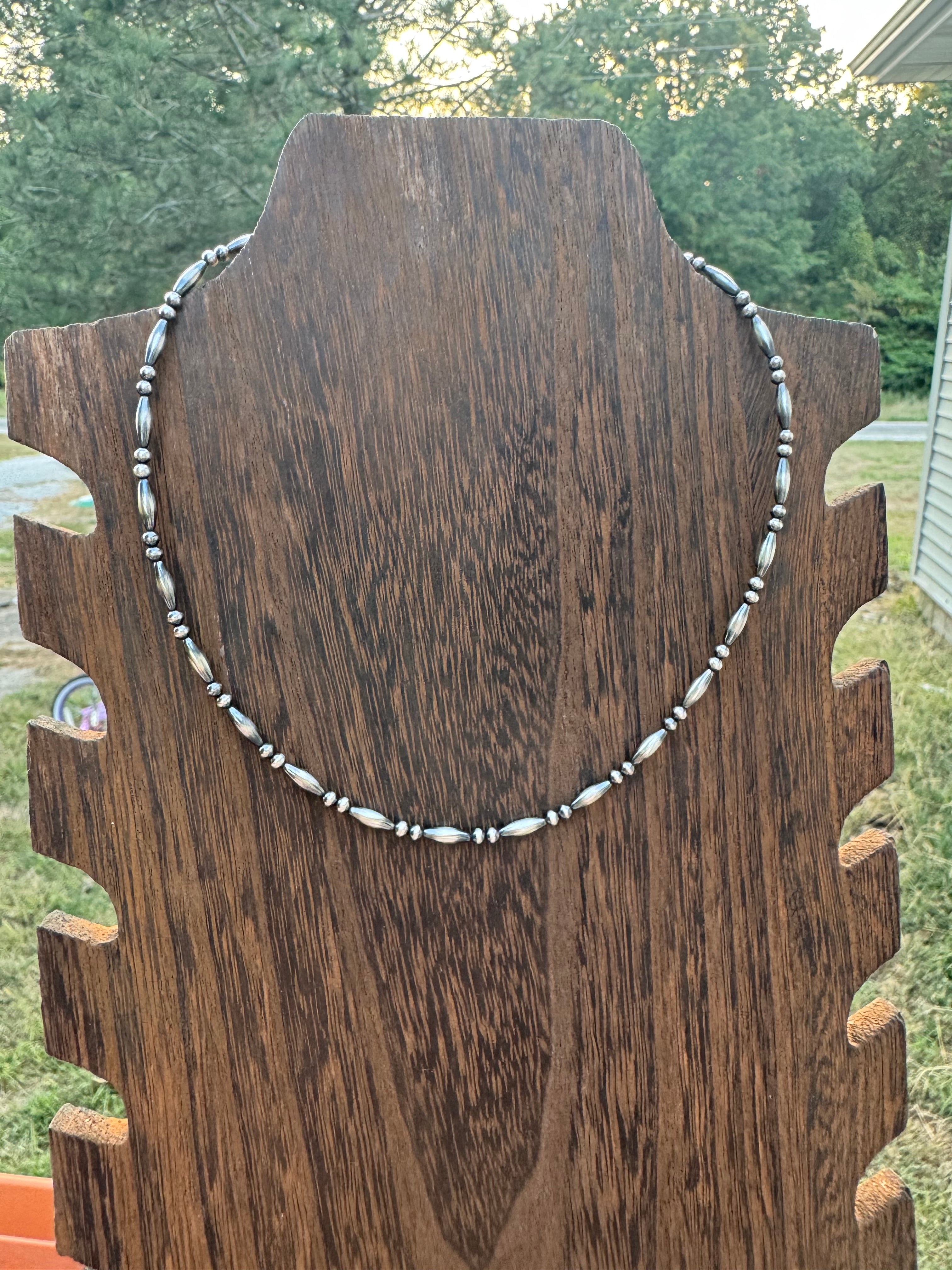 3 mm sterling silver 3x9. Necklace
