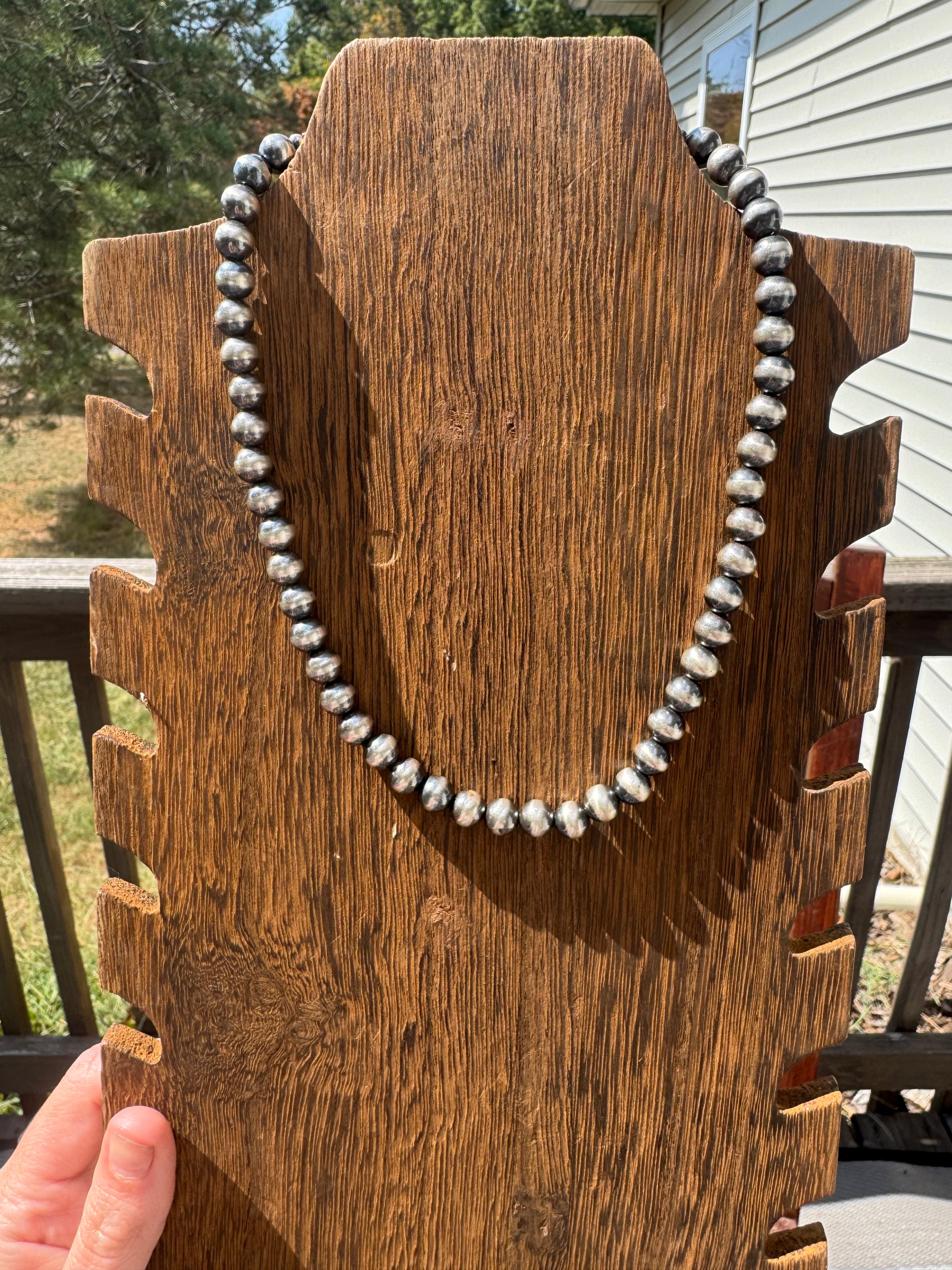 8MM sterling silver necklace