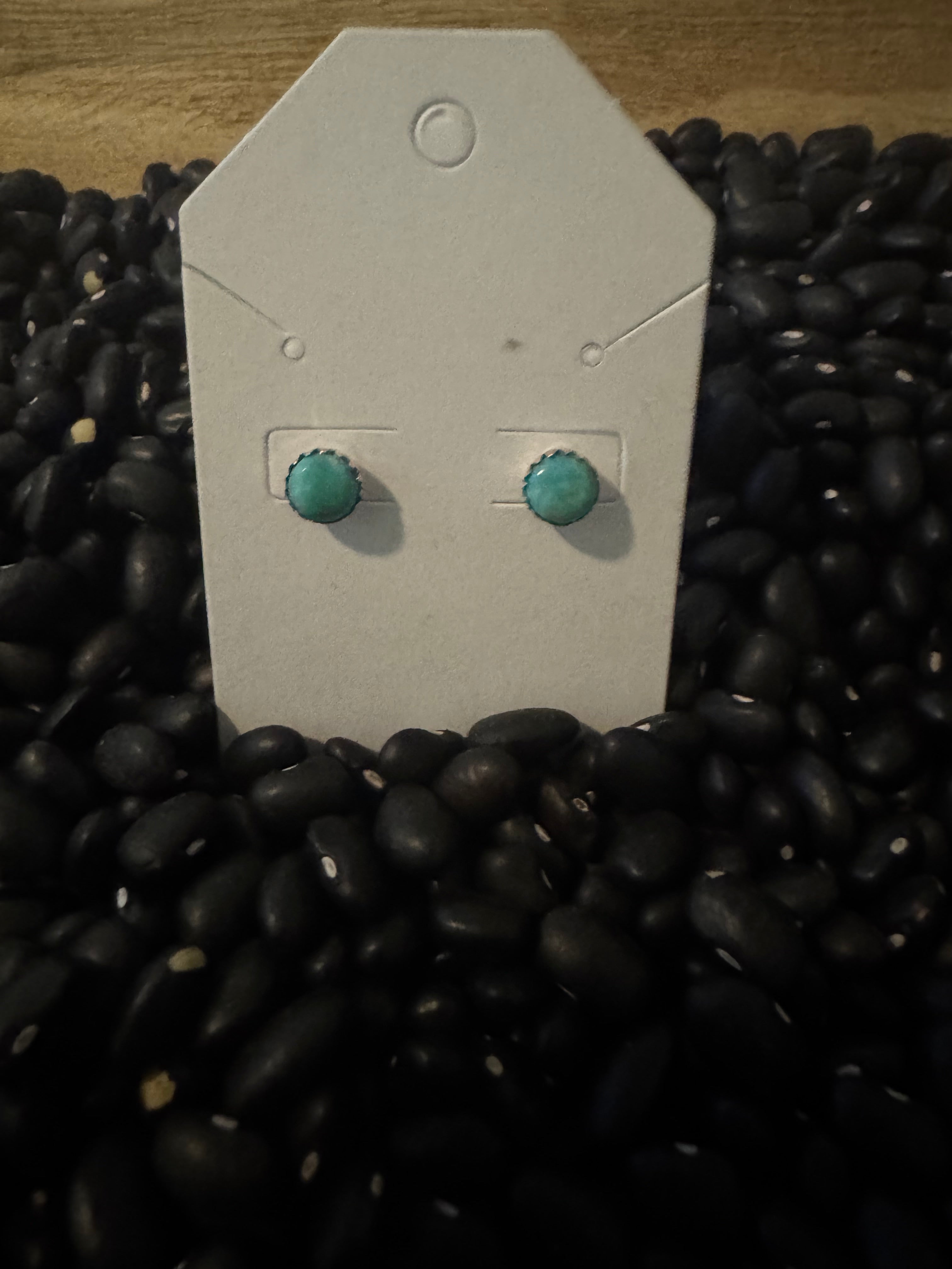 Kingman turquoise studs