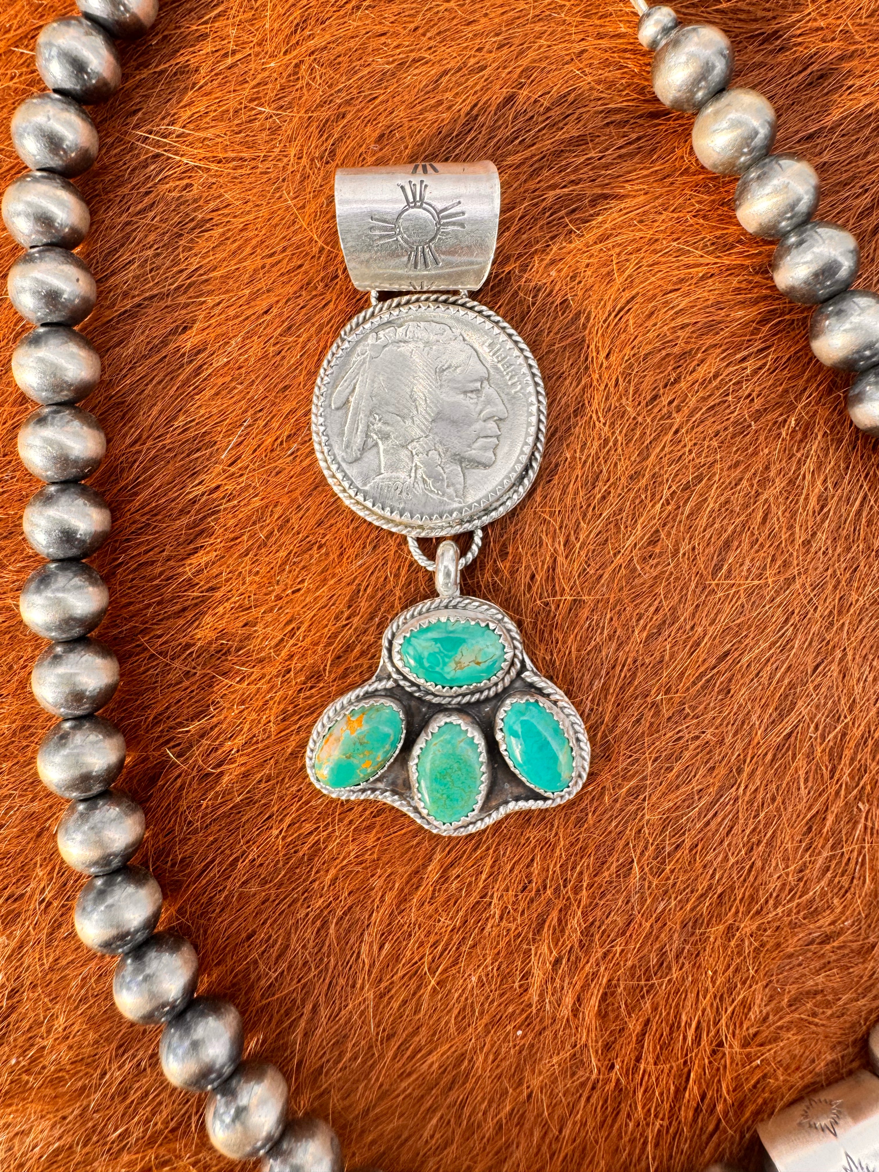 Buffalo nickel pendant dangle