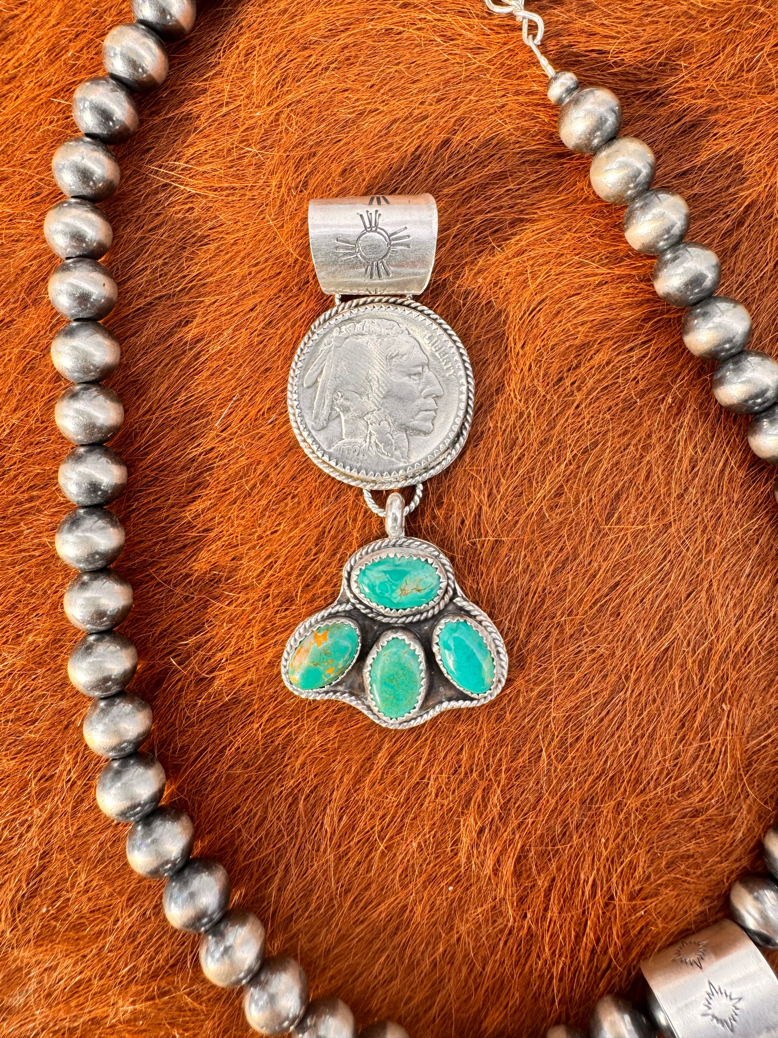 Buffalo nickel pendant dangle