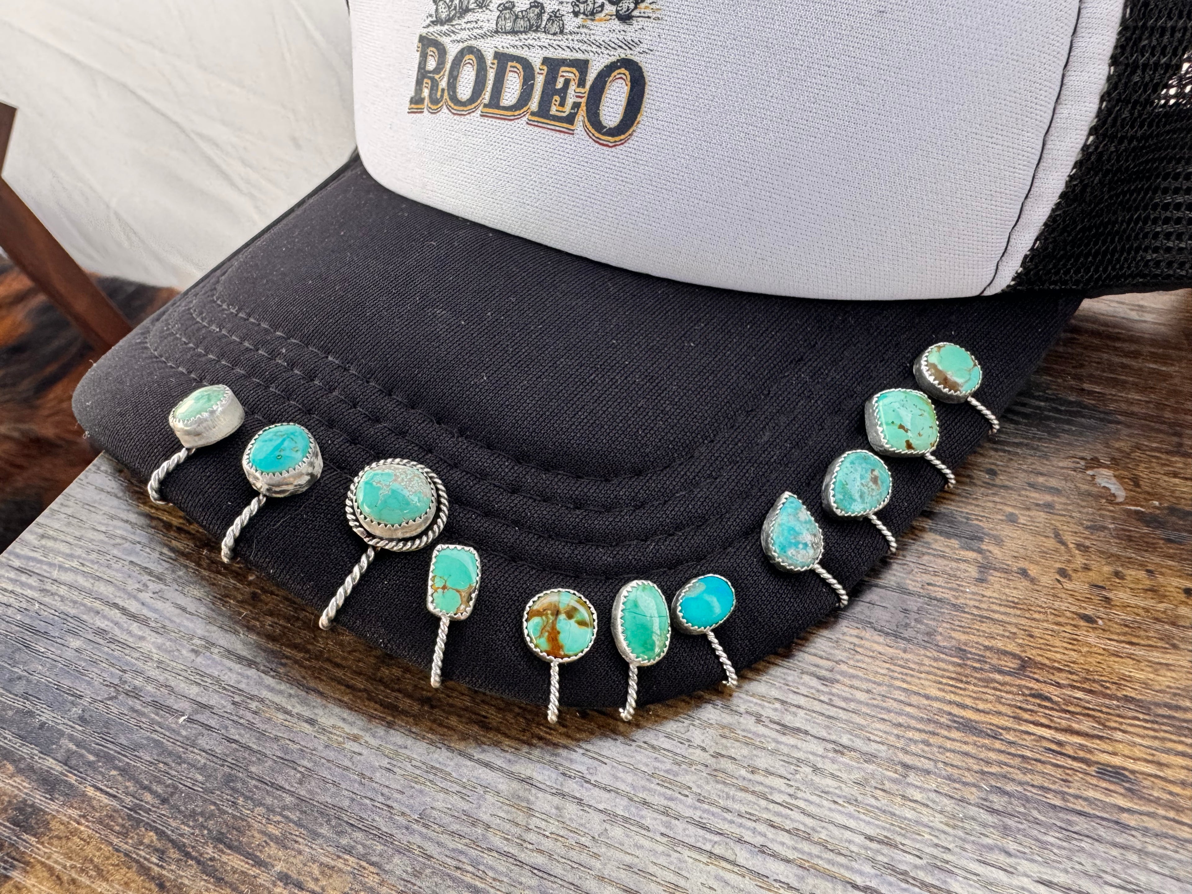 Pilot Mountain turquoise hat clip