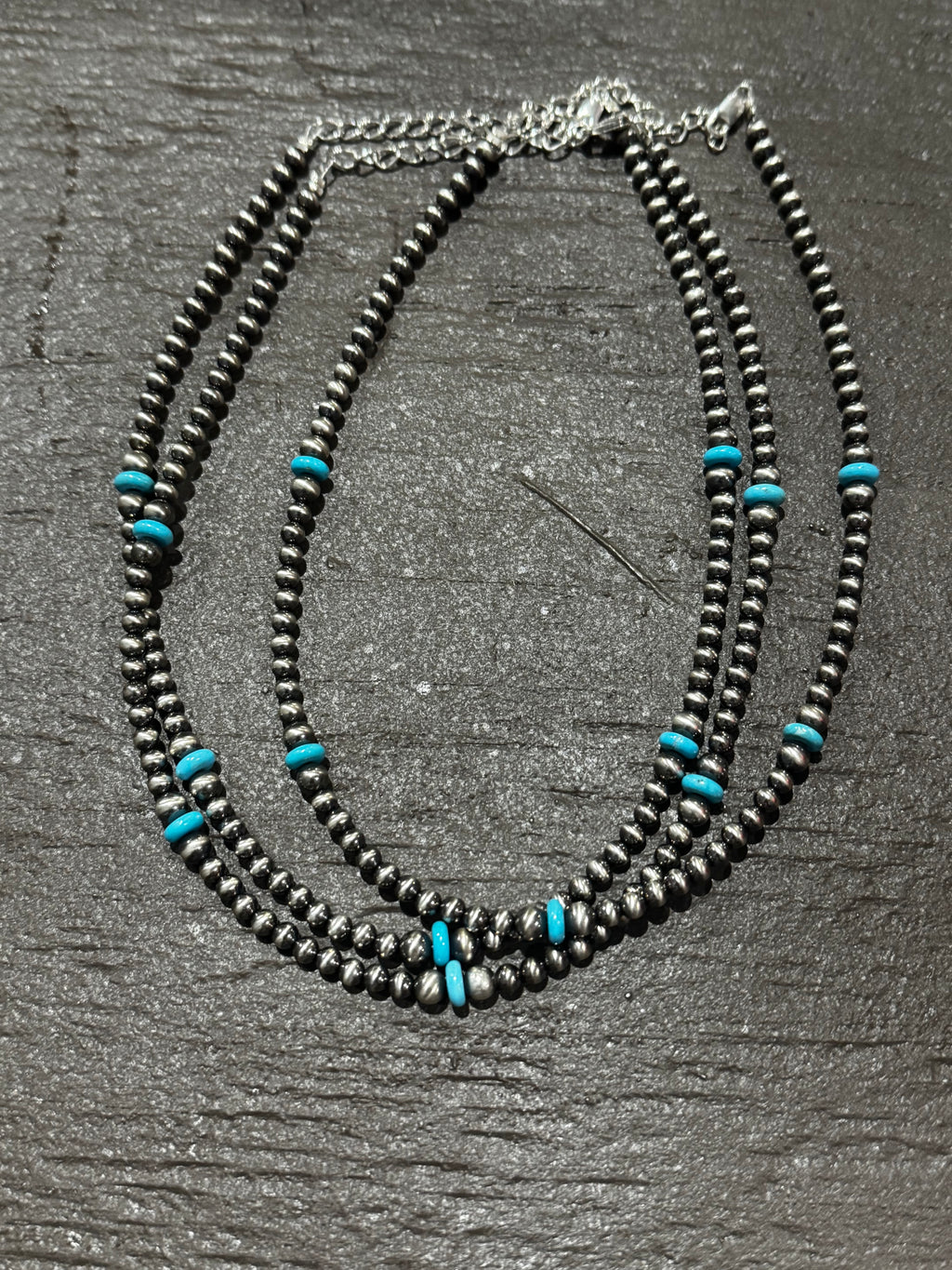 14 inches turquoise 4MM necklace