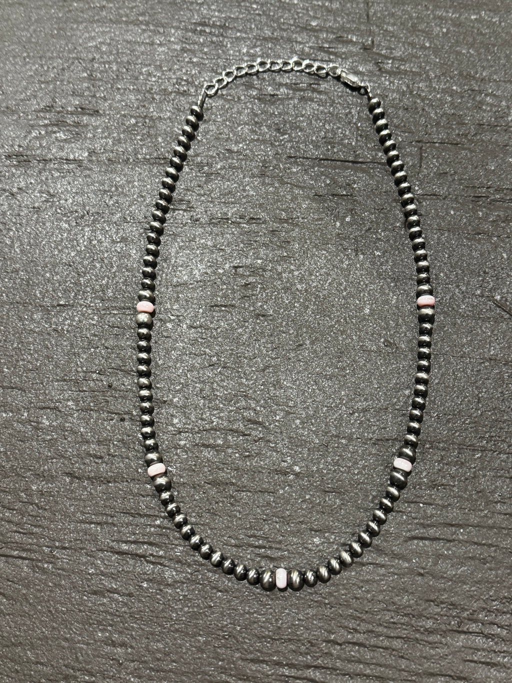 14 inch 4 MM pink conch necklace