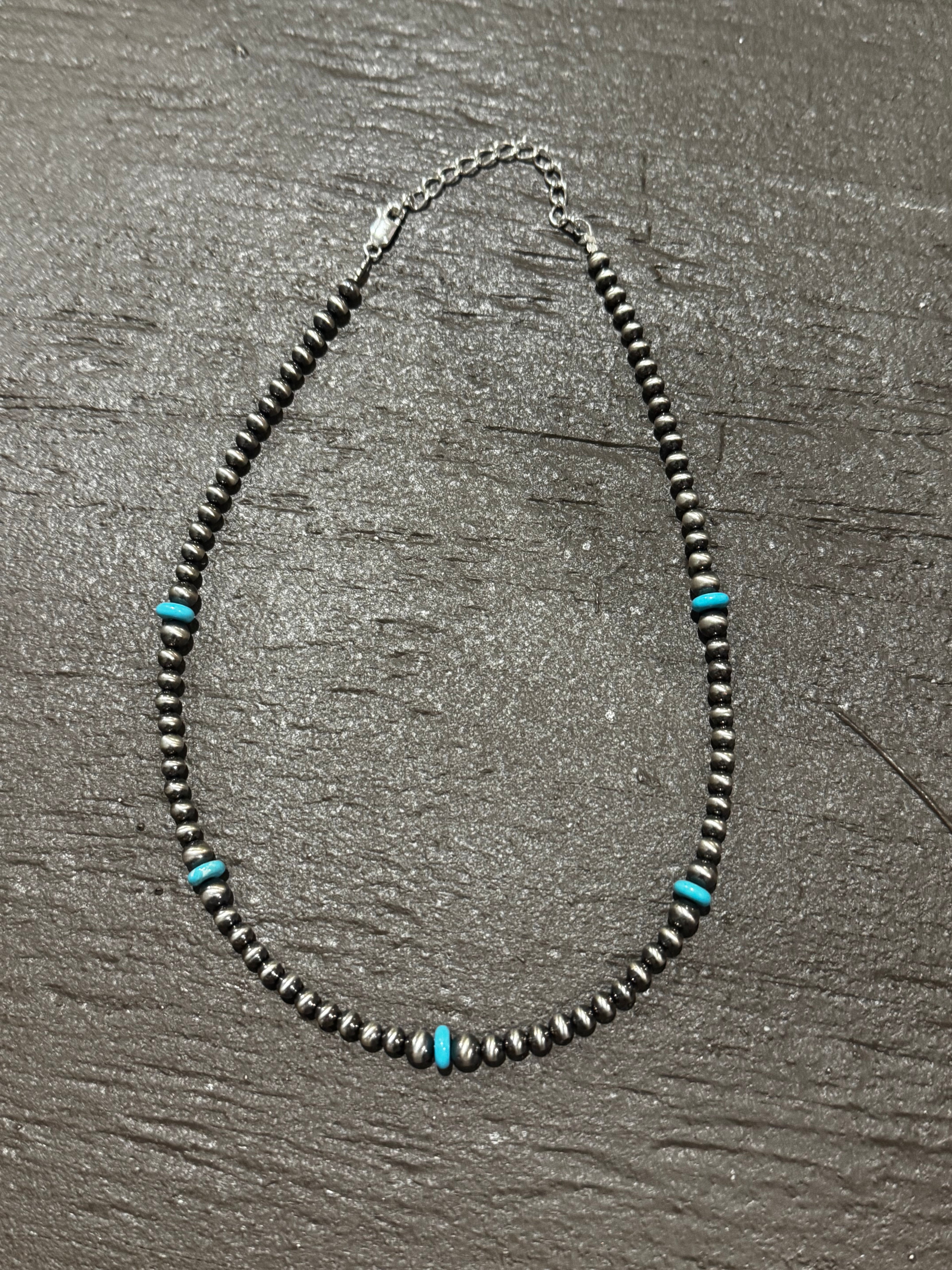 14 inches turquoise 4MM necklace