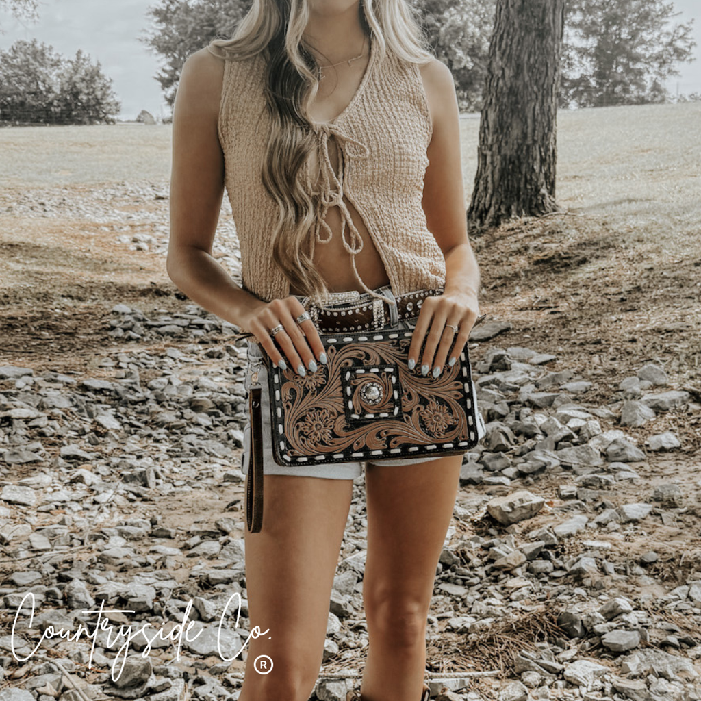 Legacy Tooled Leather Handbag Purse New Style