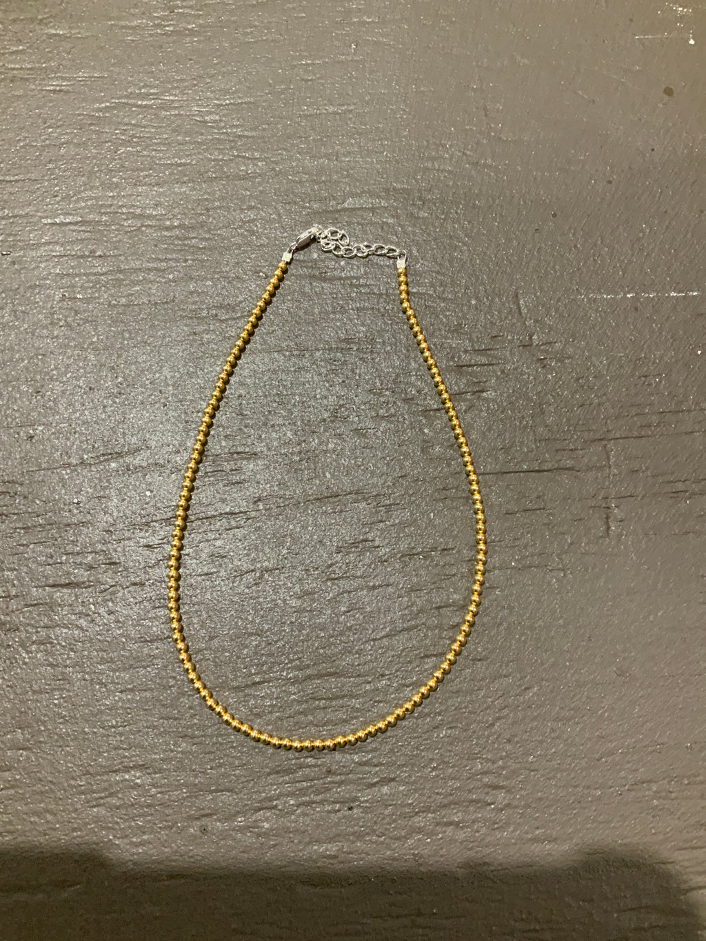 3MM gold plated 14 inch necklace