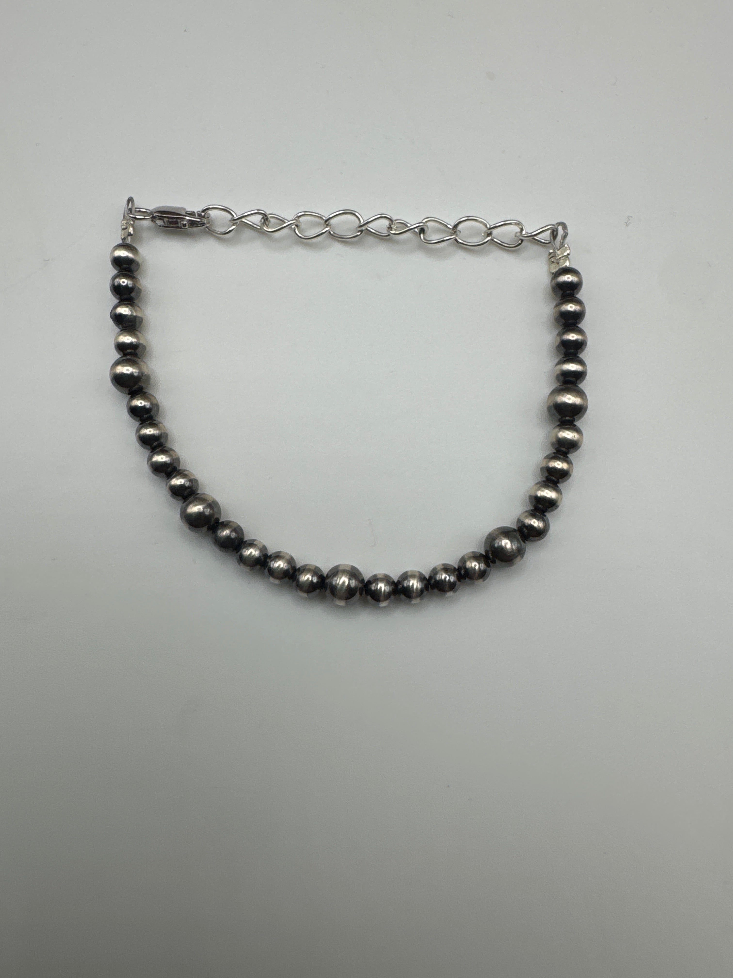 4mM and 5mm Sterling silver bracelet