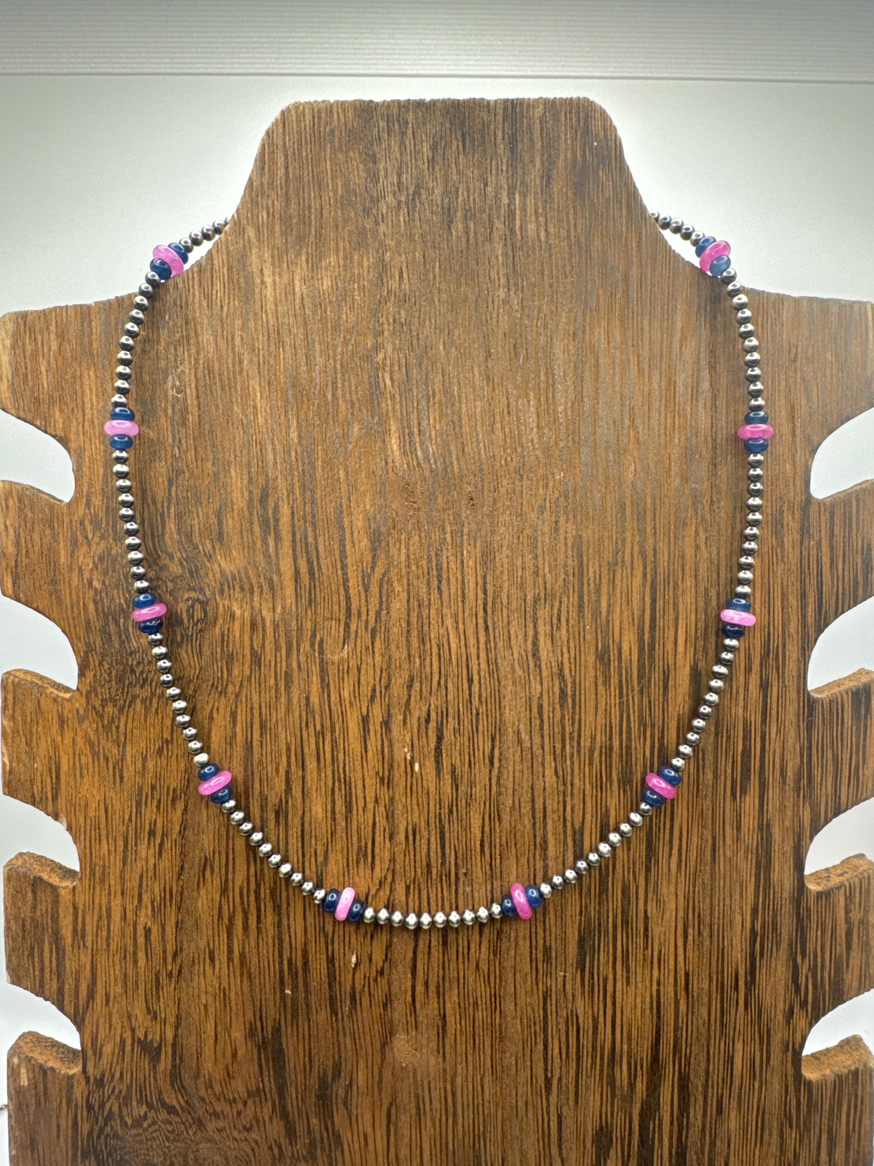 Blue lapis 3MM sterling silver pearls