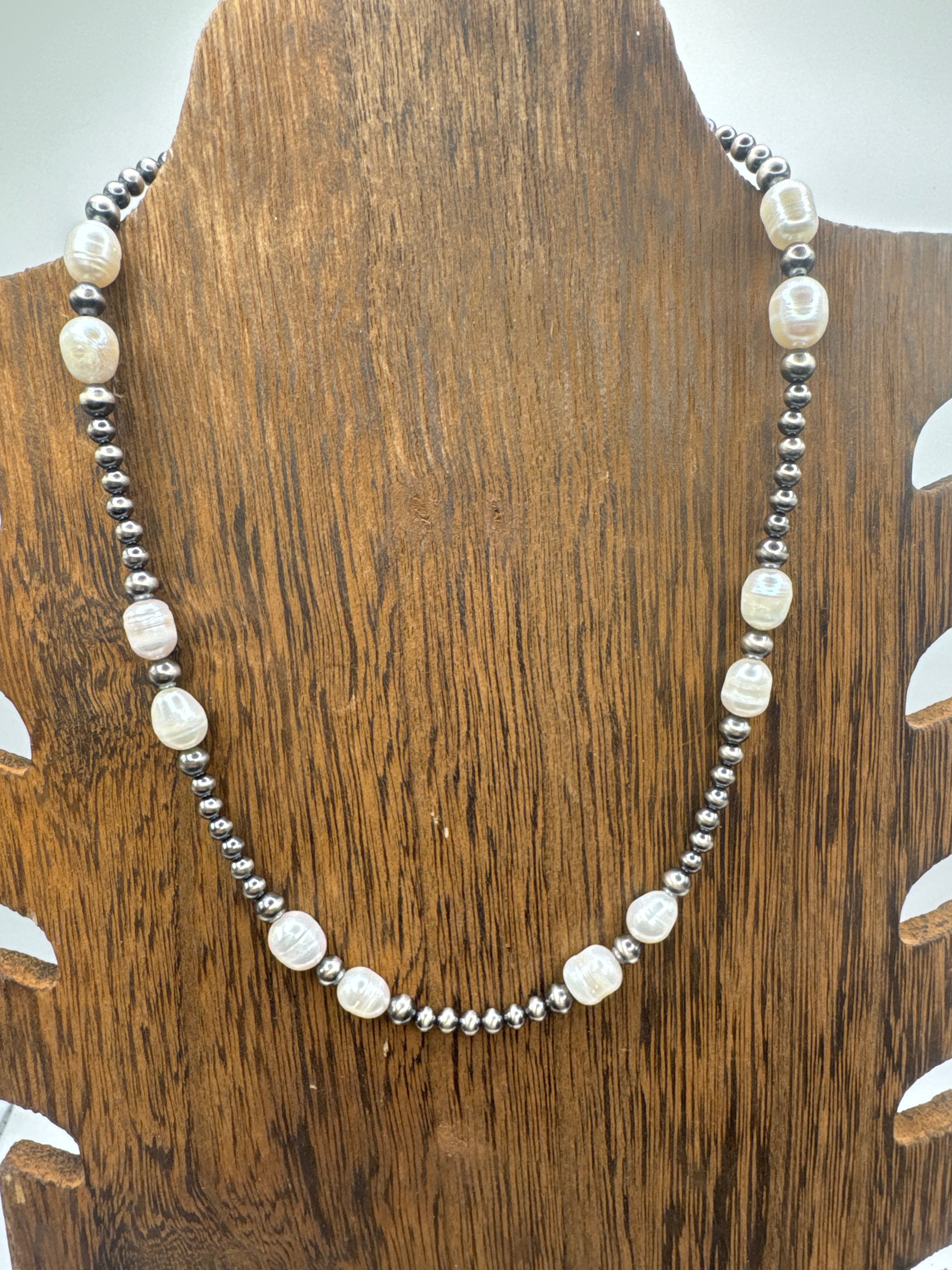 Freshwater pearls with 4MM, 5MM, sterling silver
